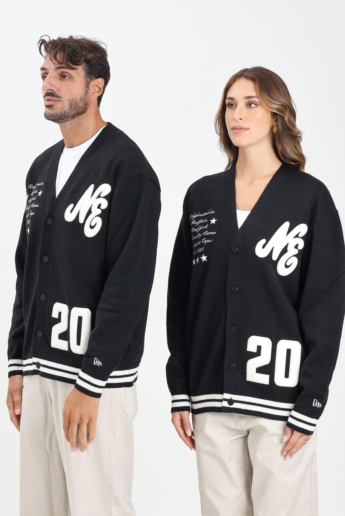 NEW ERA Cardigan New Era Knit nero per uomo e donna 60684383 . NEW ERA