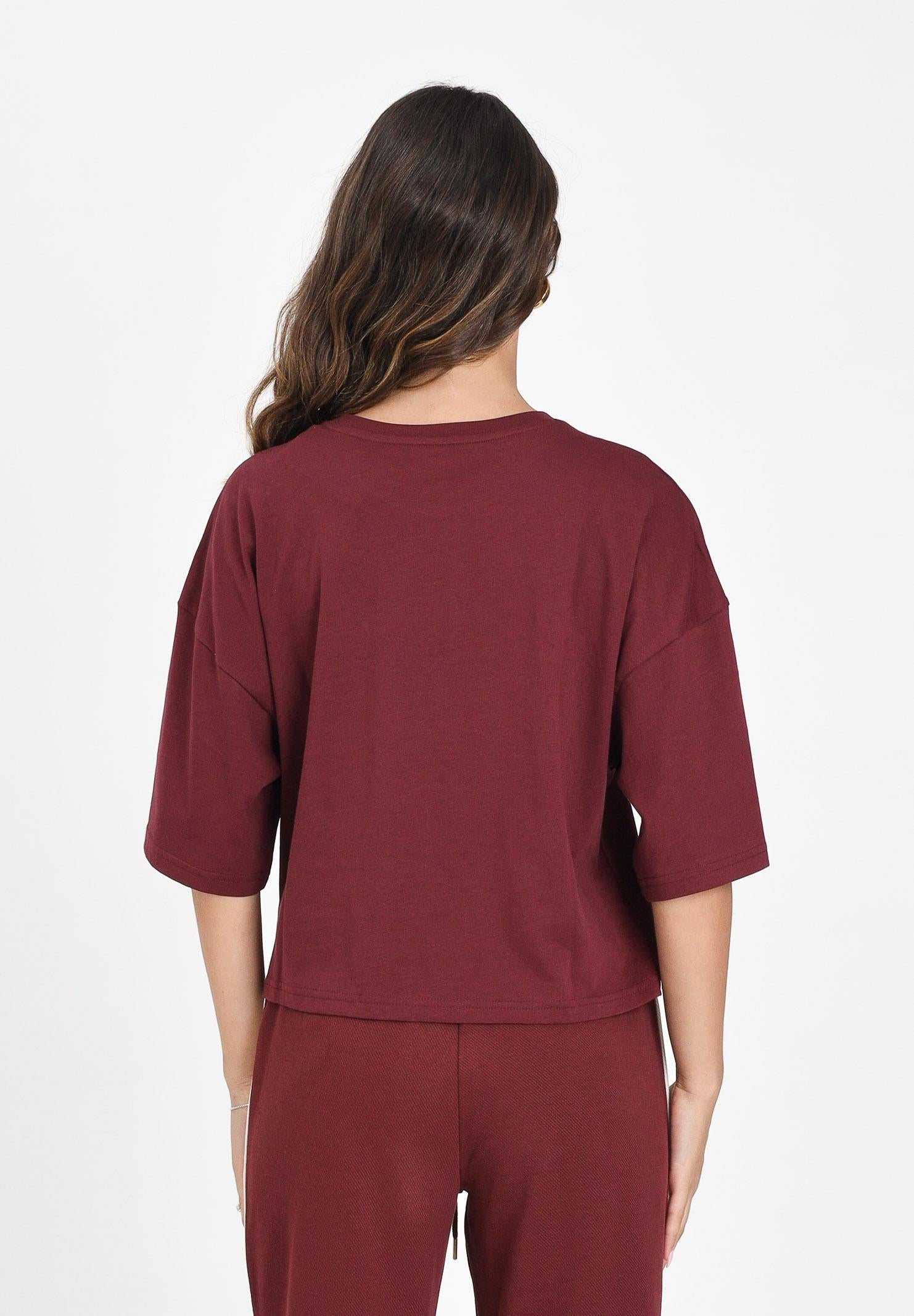 PUMA T-shirt a manica corta WARDROBE Essentials bordeaux da donna 629743 96 PUMA