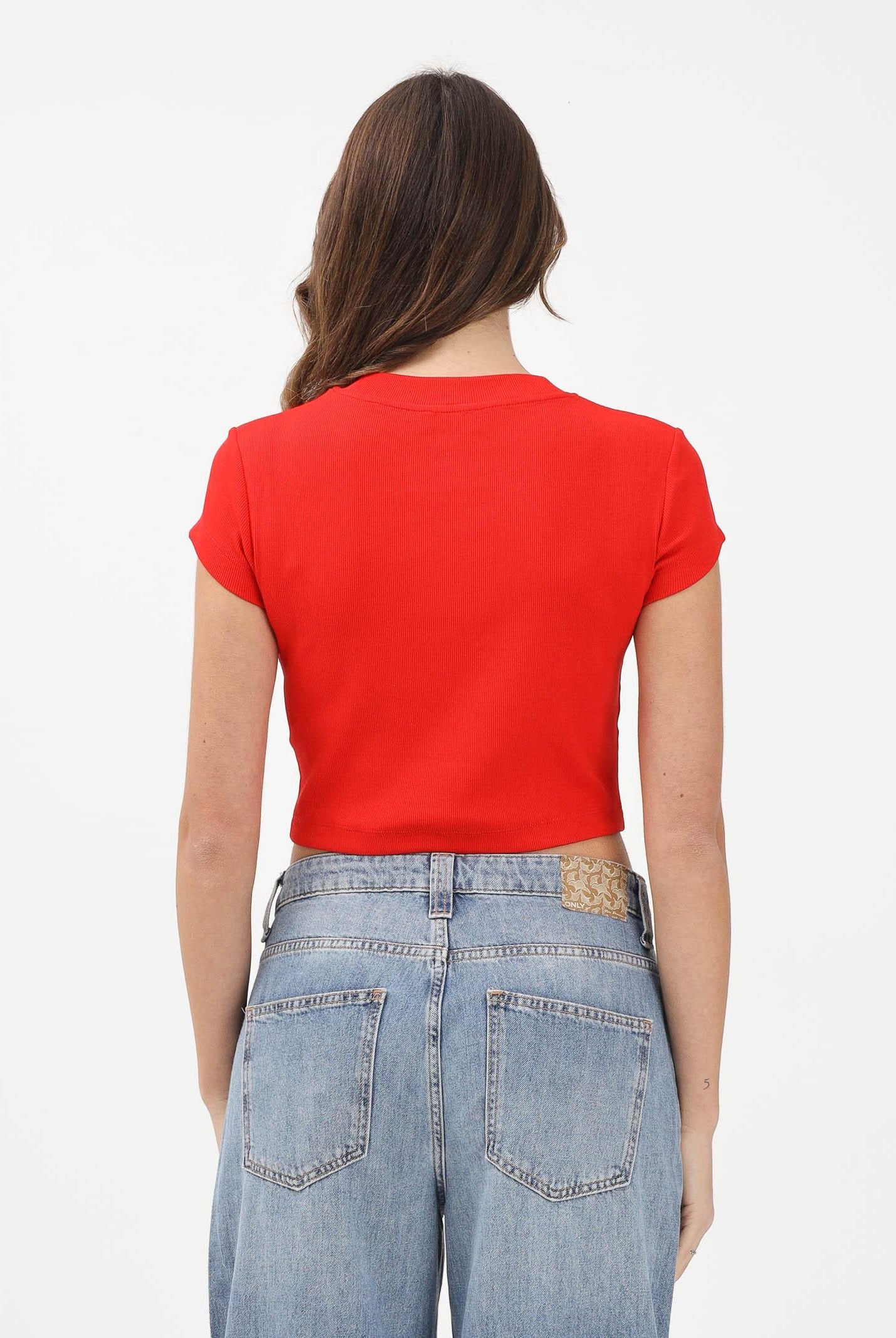 CALVIN KLEIN JEANS T-shirt a manica corta rossa da donna LV047AB802VMT . CALVIN KLEIN JEANS