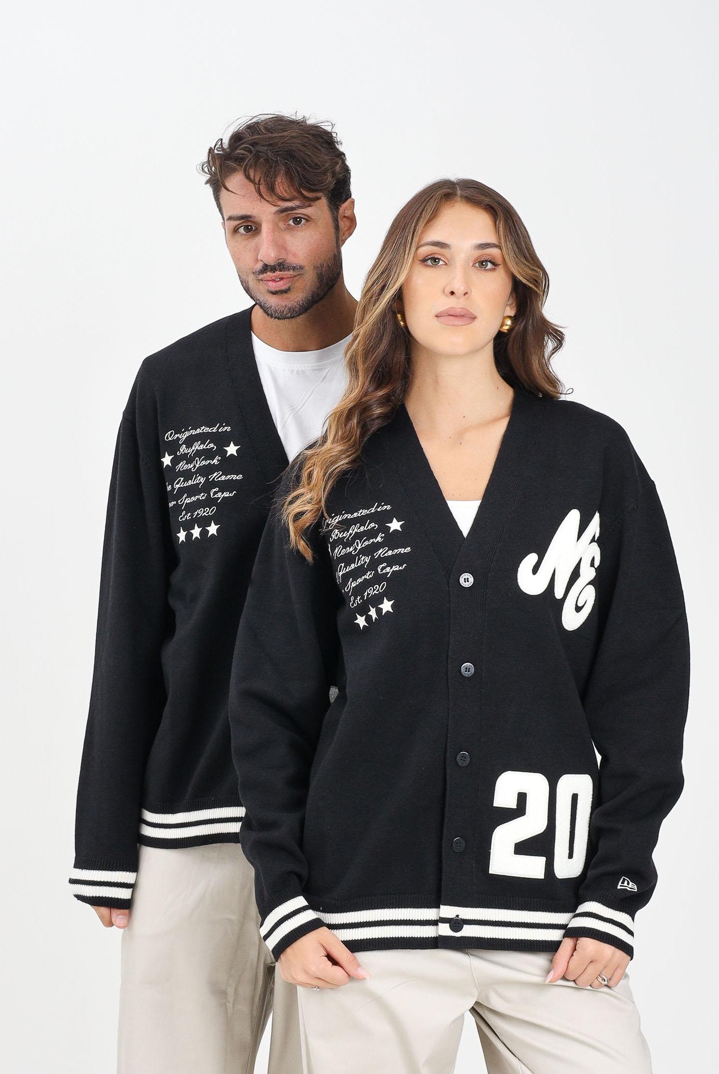 NEW ERA Cardigan New Era Knit nero per uomo e donna 60684383 NEW ERA