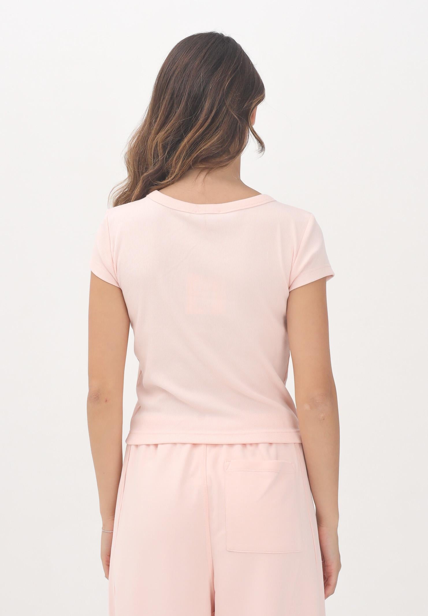 CALVIN KLEIN JEANS T-shirt a manica corta rosa da donna con patch logo LV047C200GVI7 CALVIN KLEIN JEANS