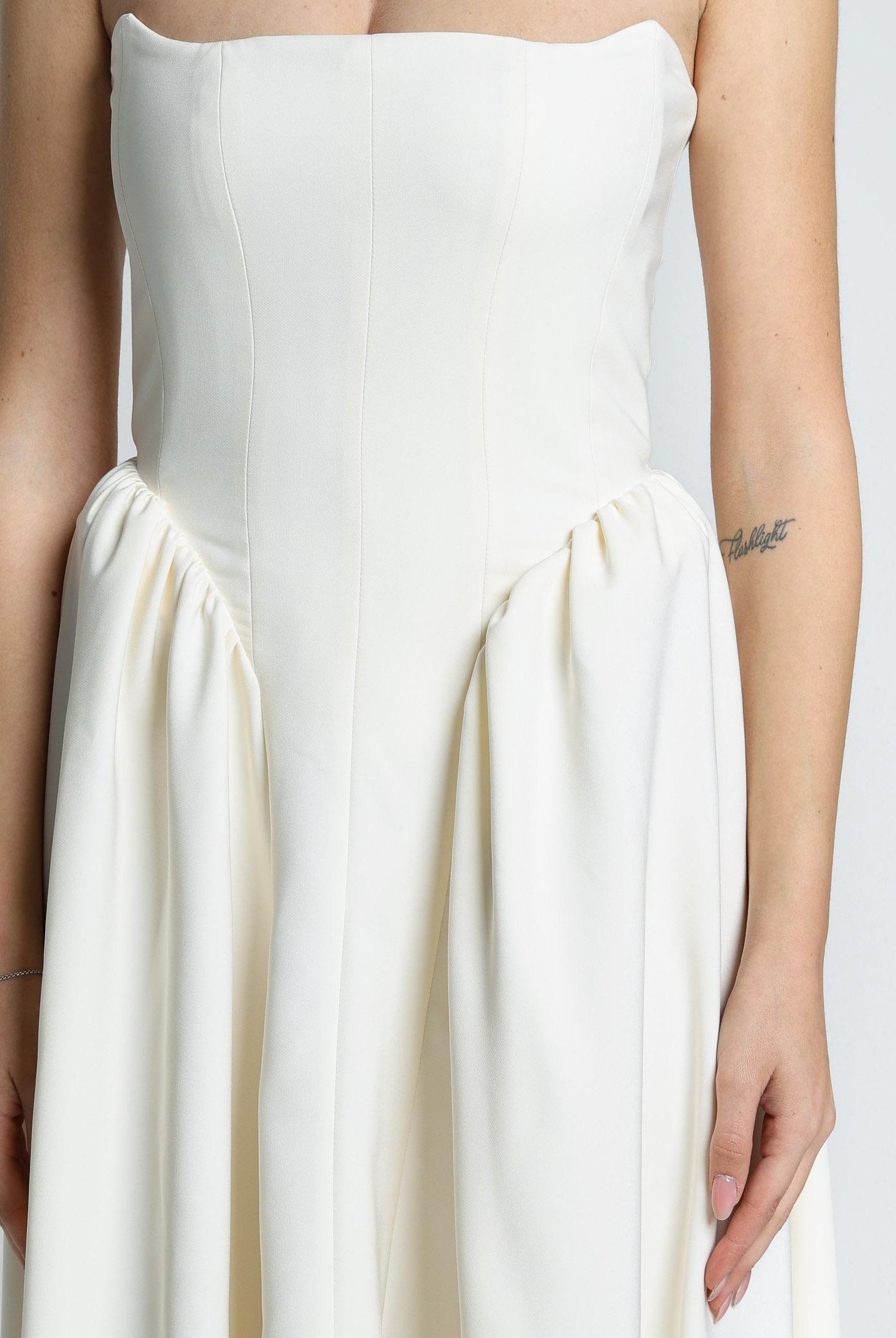 SANTAS Abito midi MARSHMALLOW panna da donna PV2509 BIANCO SANTAS