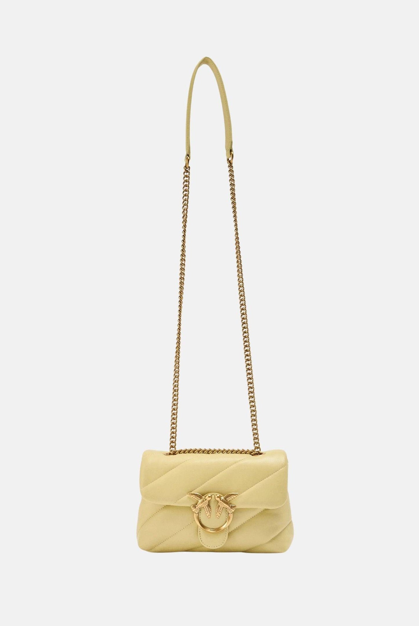 PINKO Borsa a tracolla Mini Love Bag Puff giallo vaniglia da donna 100039A0F2 C39Q PINKO