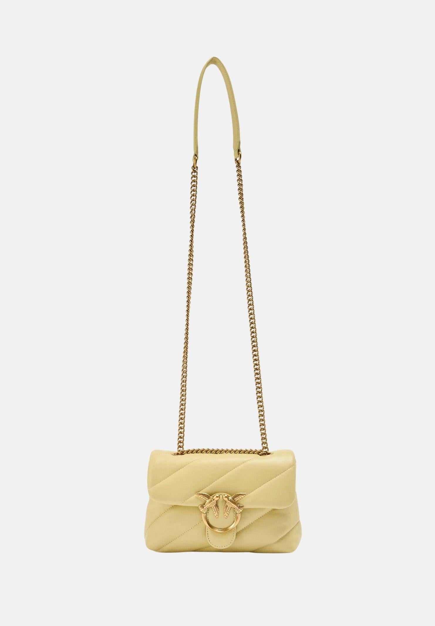 PINKO Borsa a tracolla Mini Love Bag Puff giallo vaniglia da donna 100039A0F2 C39Q PINKO