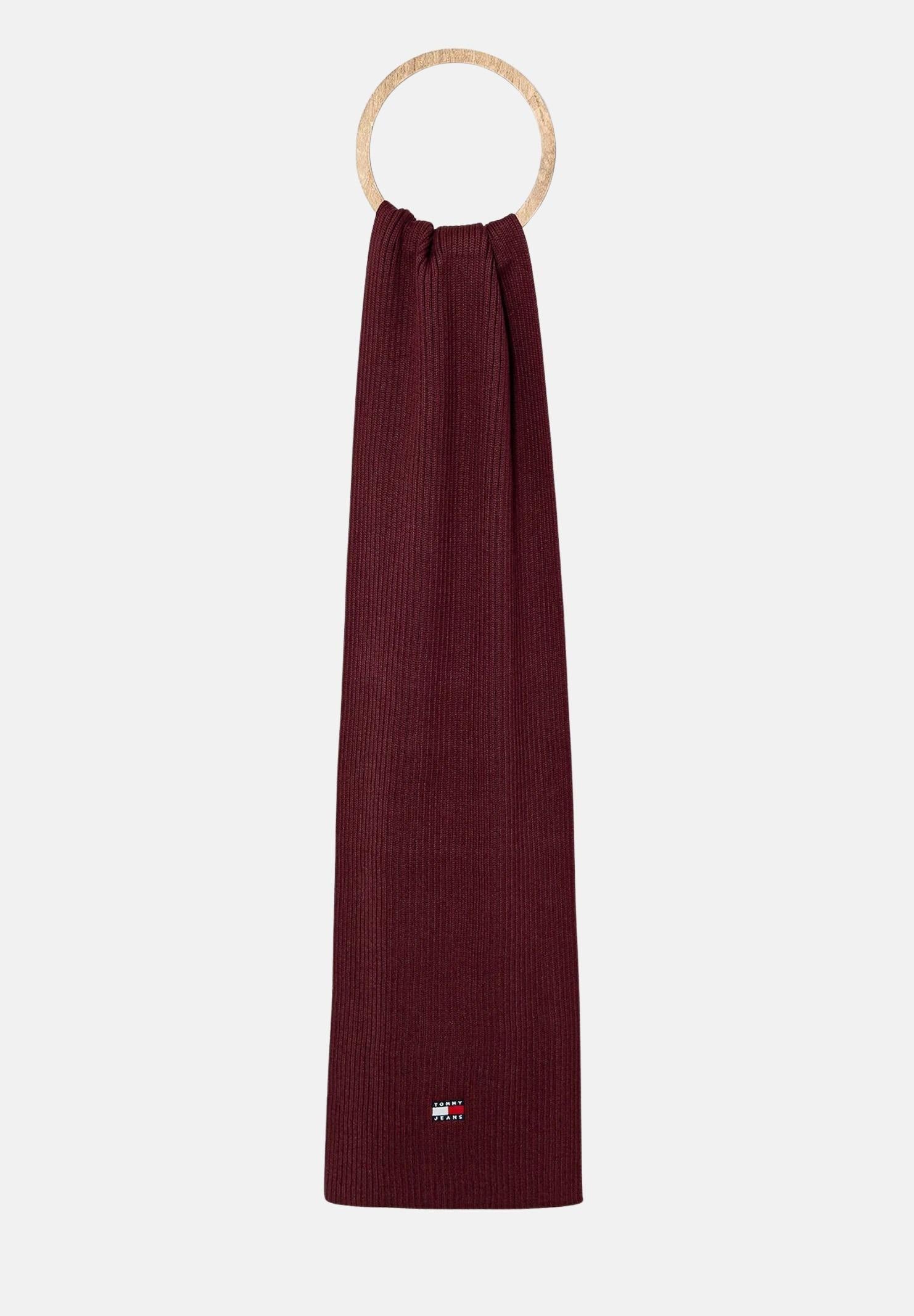 TOMMY JEANS Sciarpa di lana Heritage bordeaux per uomo e donna AM0AM13683 XIU TOMMY JEANS