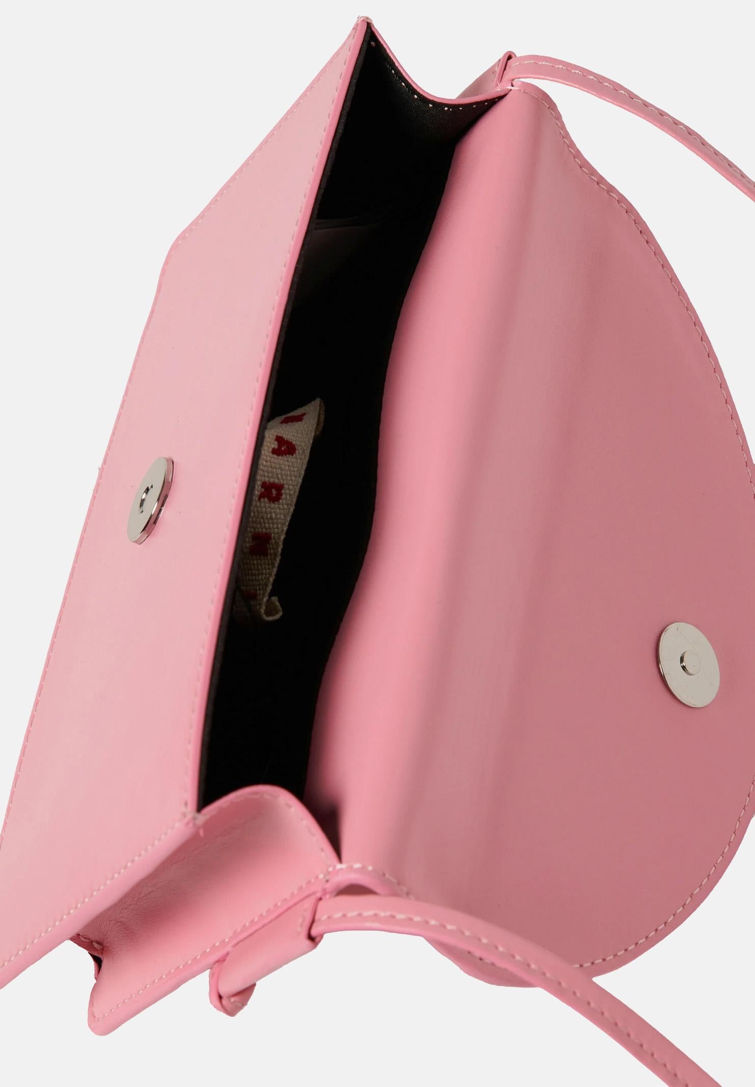 MARNI Borsa a tracolla rosa da donna con logo M01256M00TK 0M351 MARNI