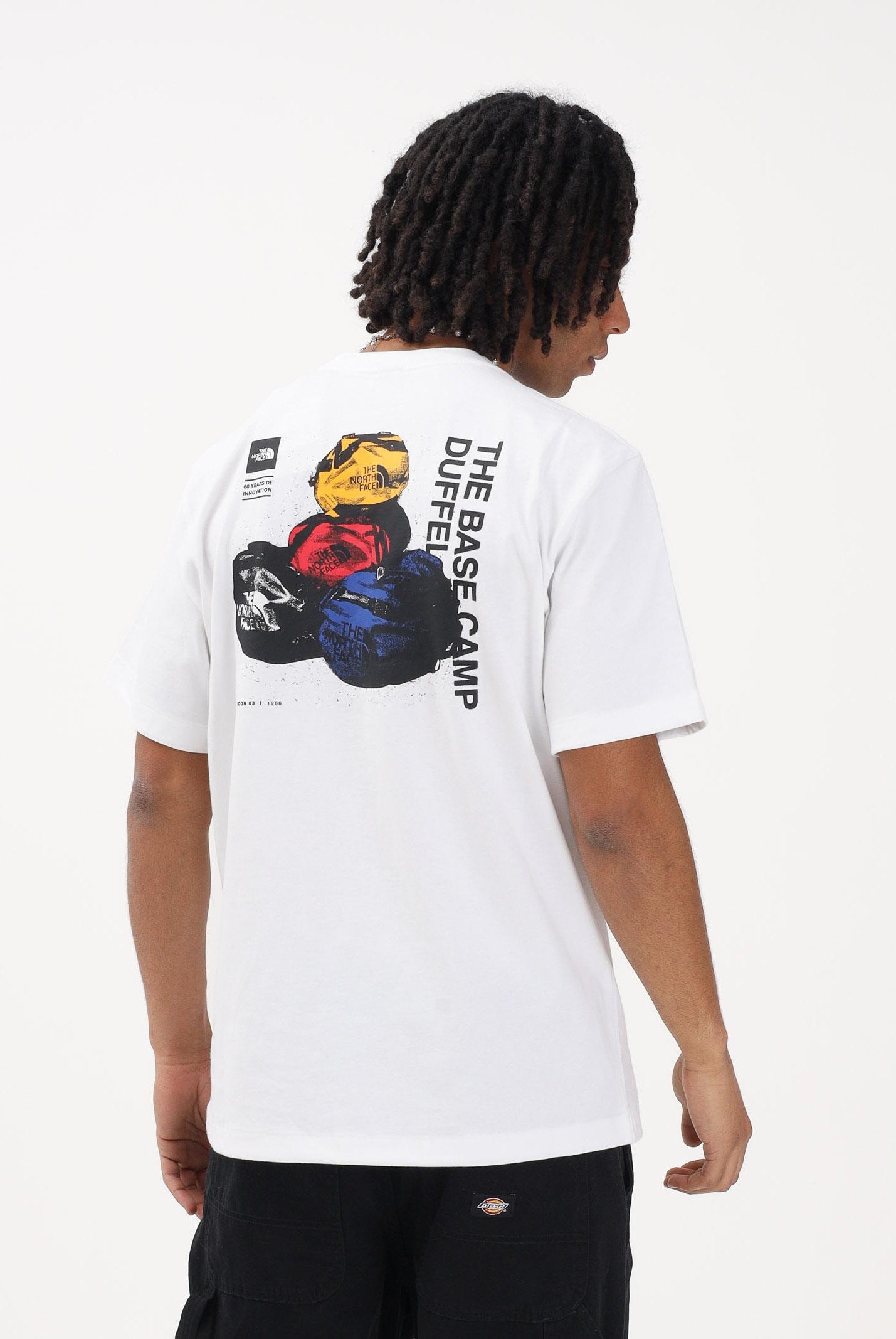 THE NORTH FACE T-shirt a manica corta BCD CELEBRATION bianca da uomo NF0A8GAQFN41 . THE NORTH FACE