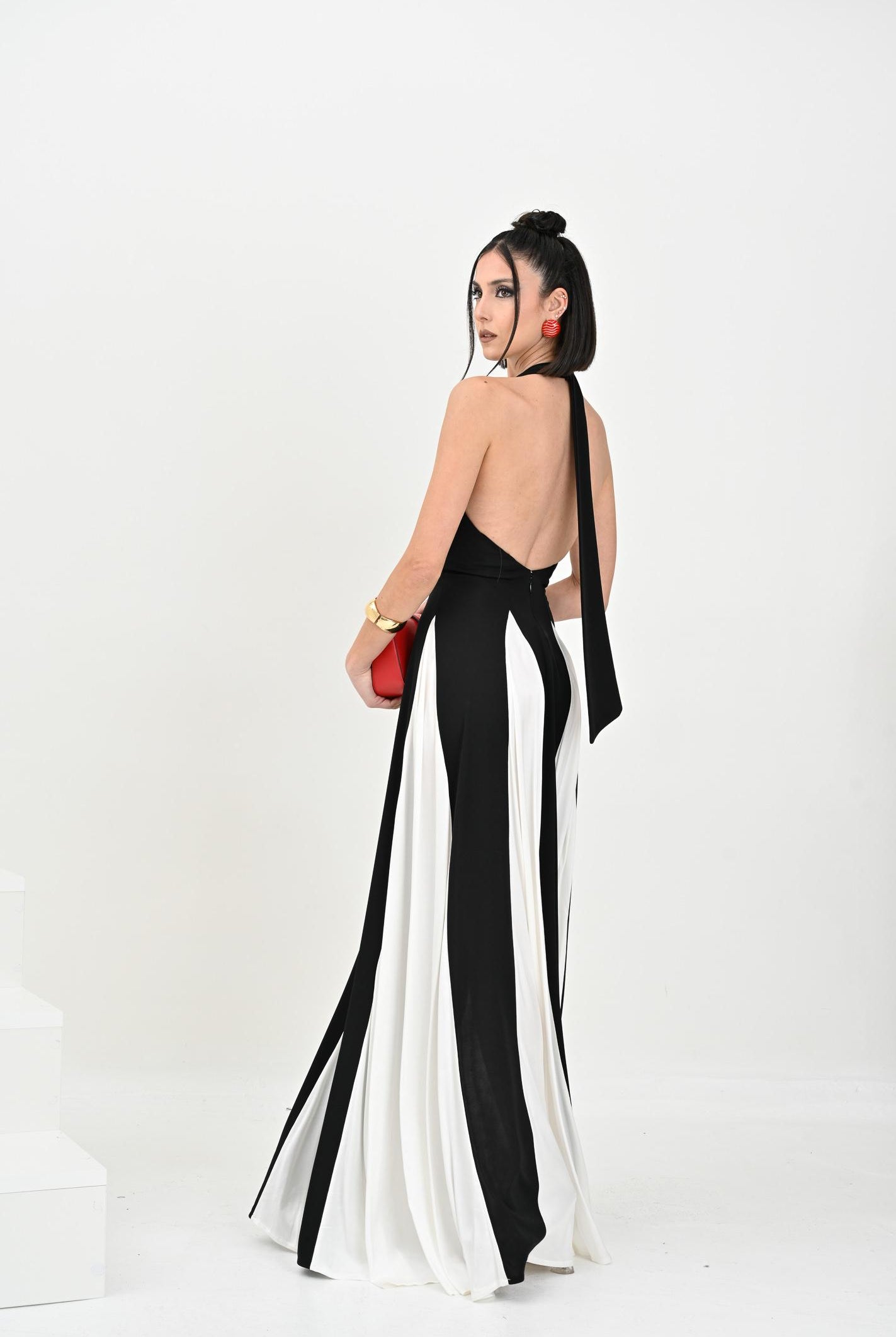 SANTAS Abito lungo MOUSSE nero da donna PV25022 NERO SANTAS