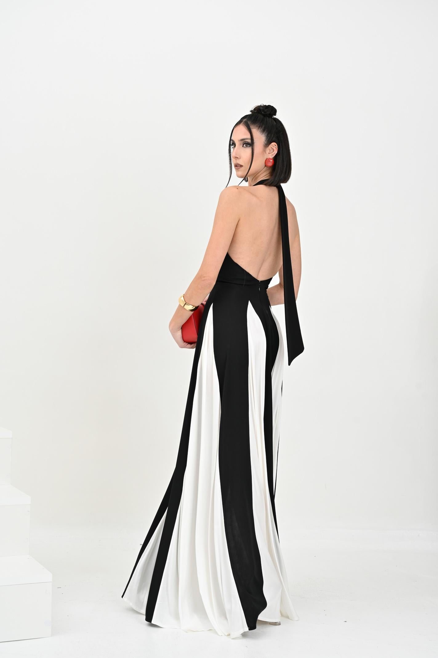 SANTAS Abito lungo MOUSSE nero da donna PV25022 NERO SANTAS