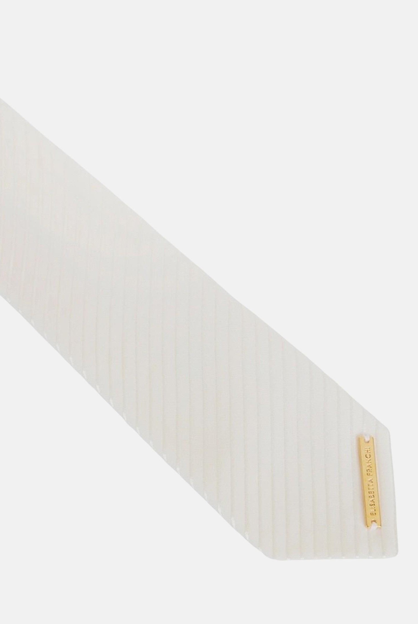 ELISABETTA FRANCHI Cravatta bianco latte da donna con trama CR08L57E2 DZ9 ELISABETTA FRANCHI