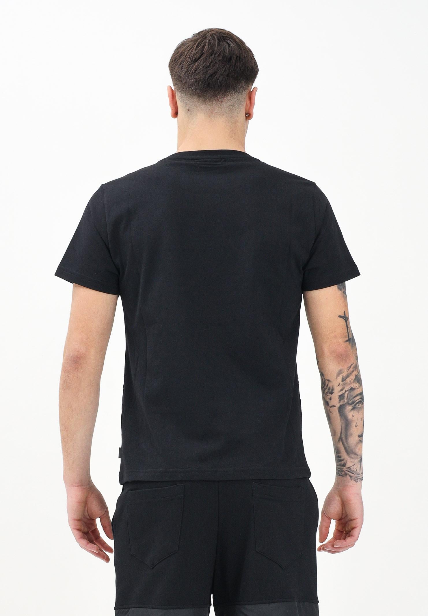 GCDS T-shirt a manica corta nera per uomo e donna con stampa logo B1XM2316JG8 99 GCDS