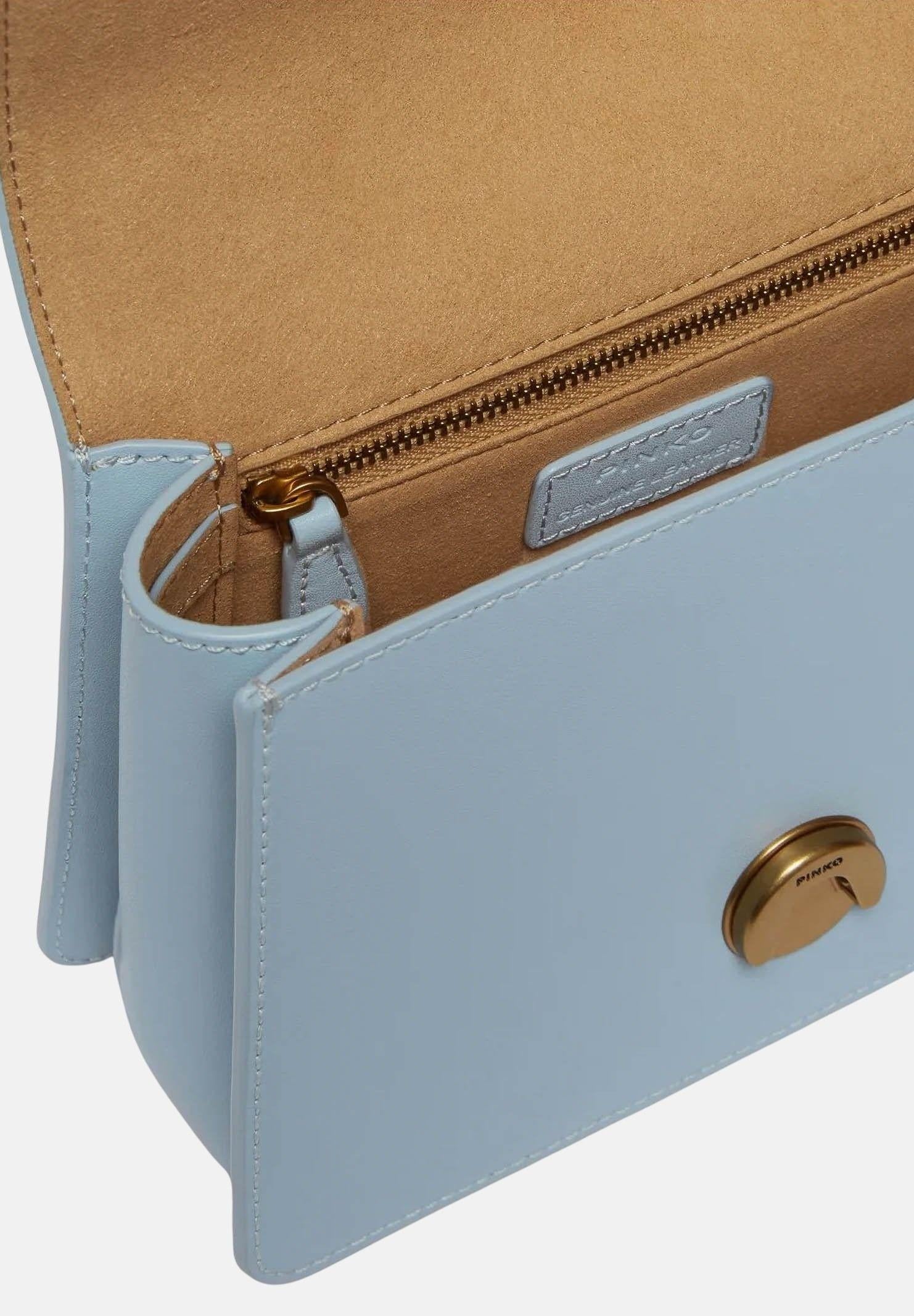 PINKO Borsa a mano Mini Love Bag One Top Handle Light celeste da donna 100071A0F1 E37Q PINKO
