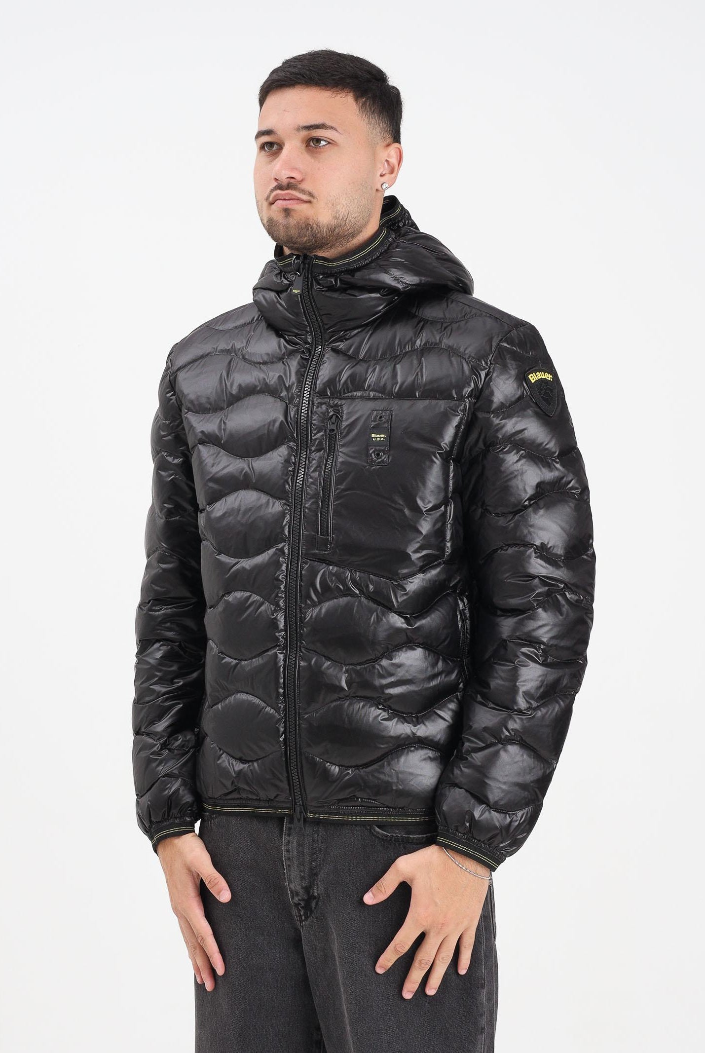 BLAUER Piumino Wave nero da uomo 25WBLUC03074-A06355 999 BLAUER