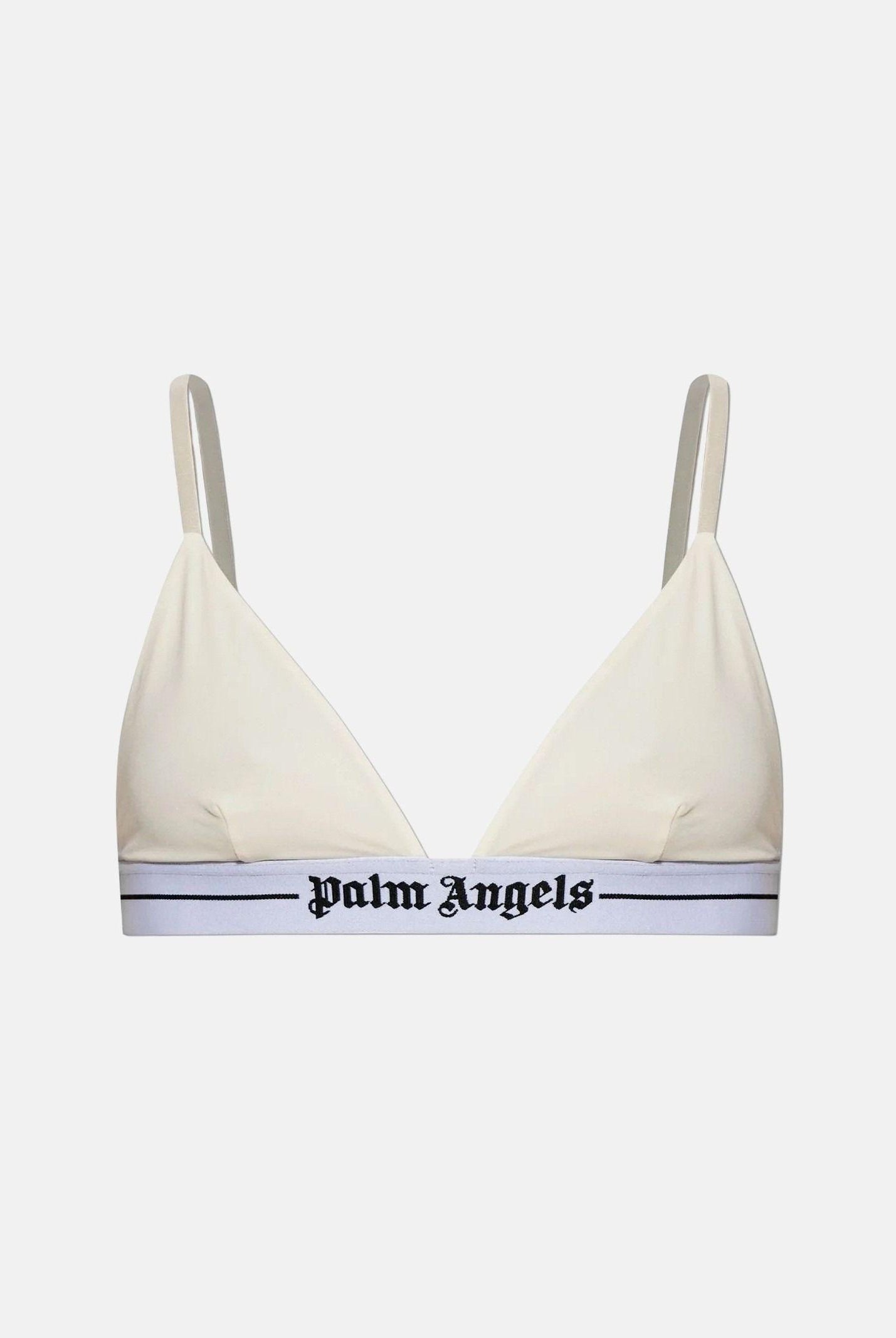 PALM ANGELS bralette Bra with Logo ivory avorio, colore basico bianco, donna PLA1UWTP06SI IV PALM ANGELS