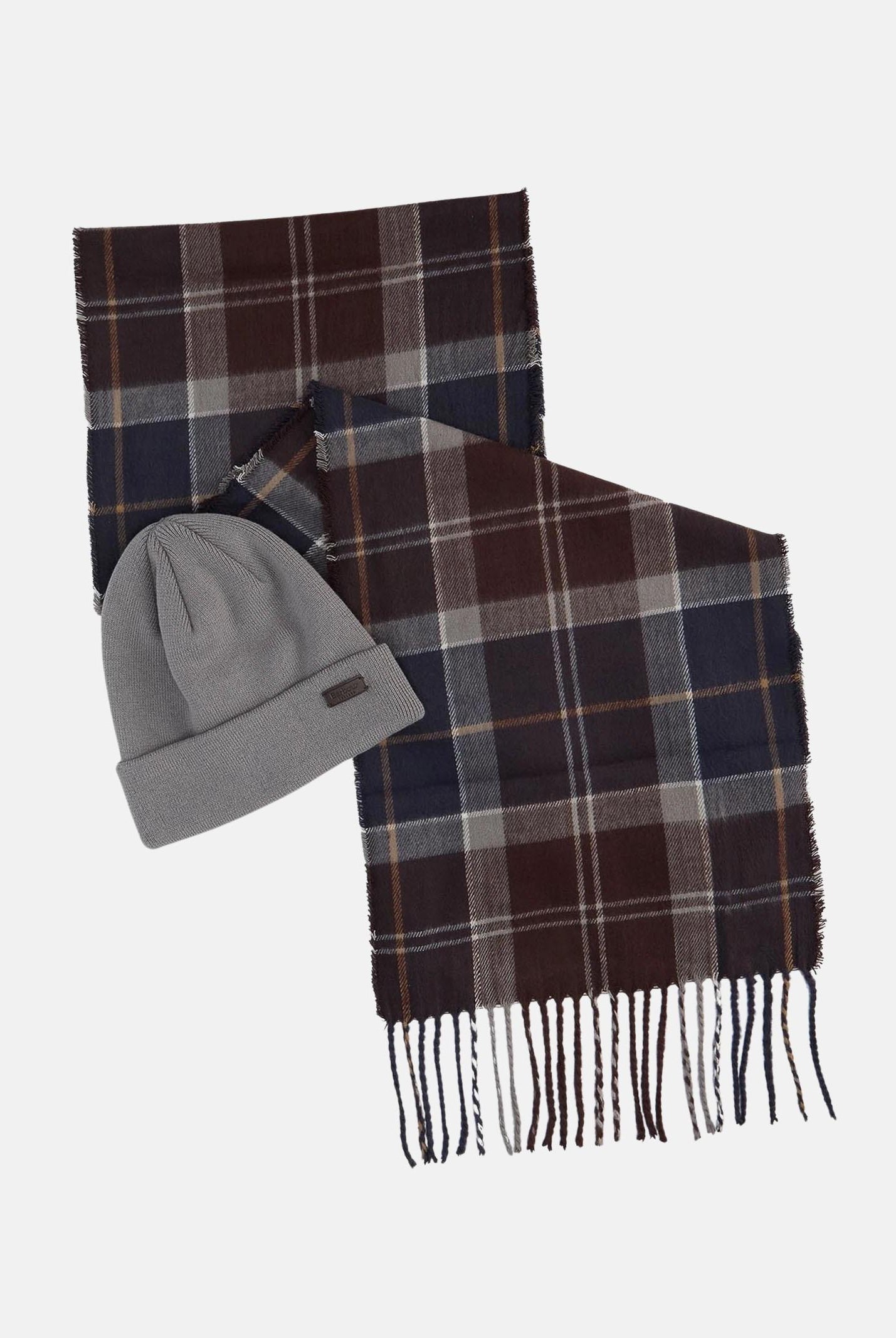 BARBOUR Set regalo con berretto Swinton e sciarpa Galingale grigio per uomo e donna 252MMGS0079 TN38 BARBOUR