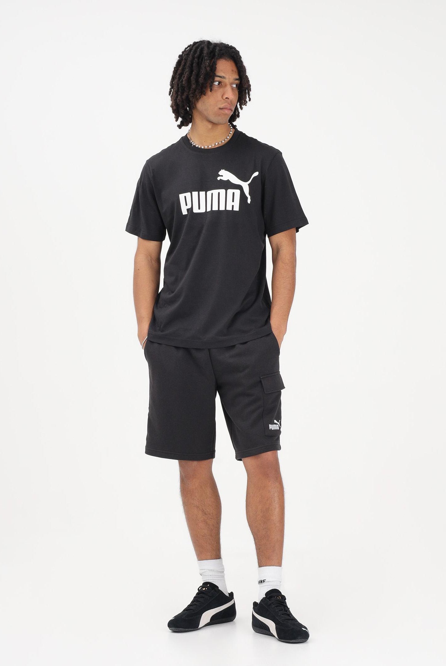 PUMA T-shirt a manica corta Essentials N. 1 nera da uomo 682532 01 PUMA