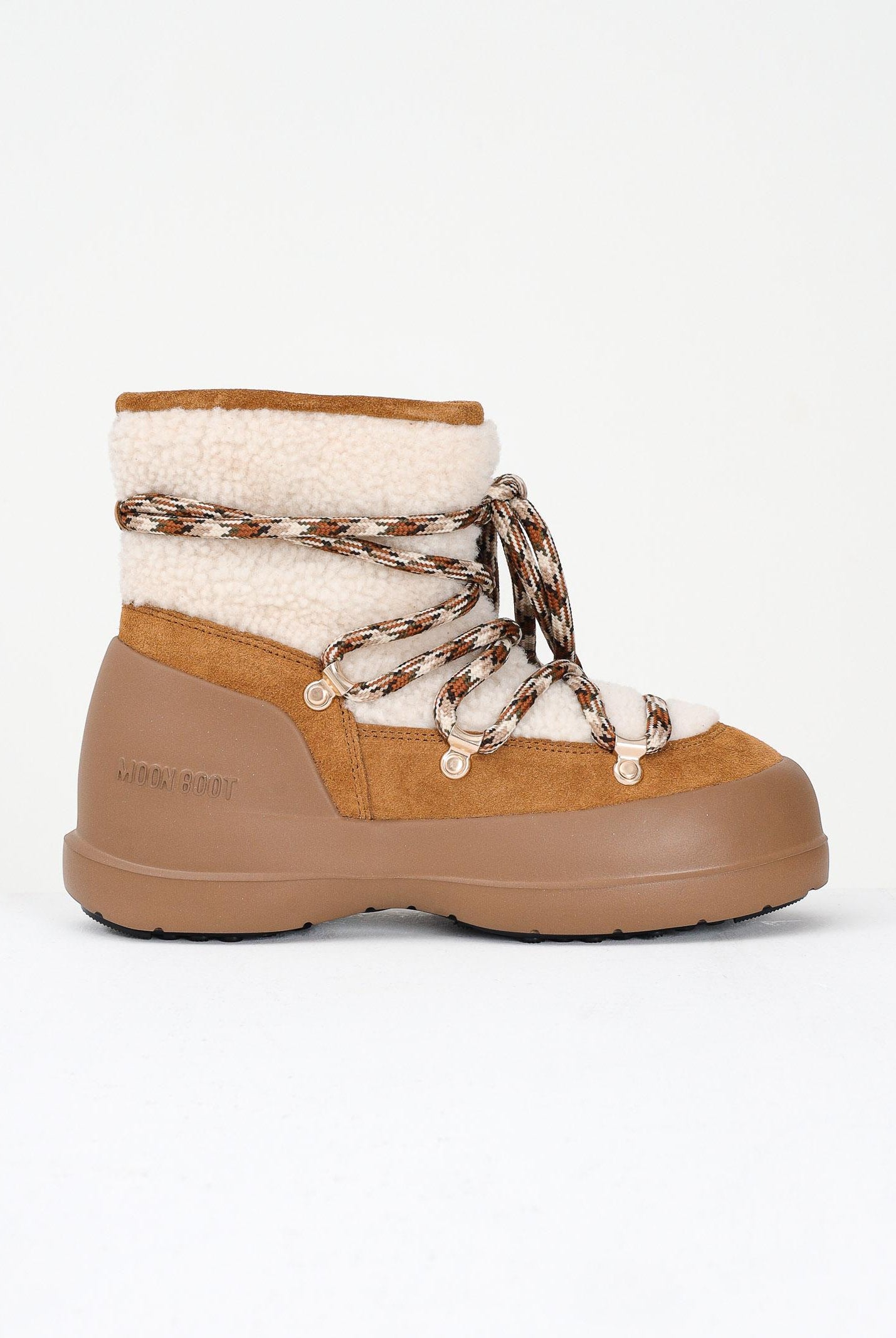 MOON BOOT Stivali da neve LUNA in shearling marrone da donna 80D2480020 MA03 MOON BOOT