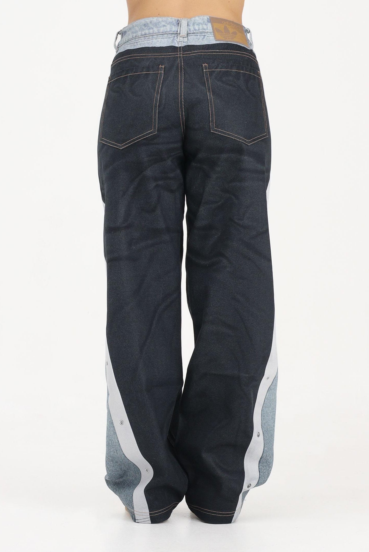 ADIDAS ORIGINALS Jeans vintage Adibreak con stampa Dead in denim chiaro e nero da donna KW4516 . ADIDAS ORIGINALS