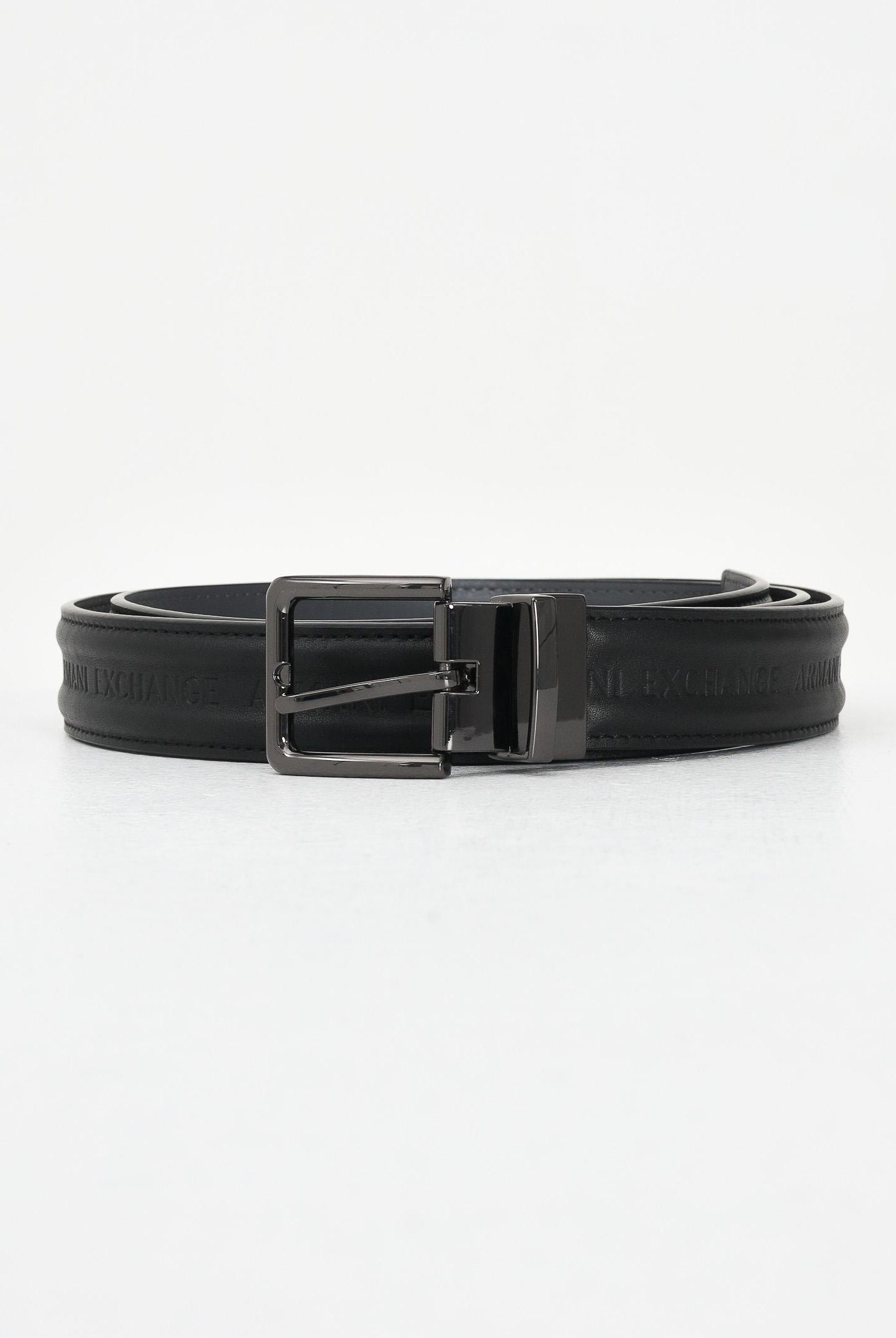 ARMANI EXCHANGE Cintura reversibile nera e grigia da uomo XM001932AF19019 MC225 ARMANI EXCHANGE