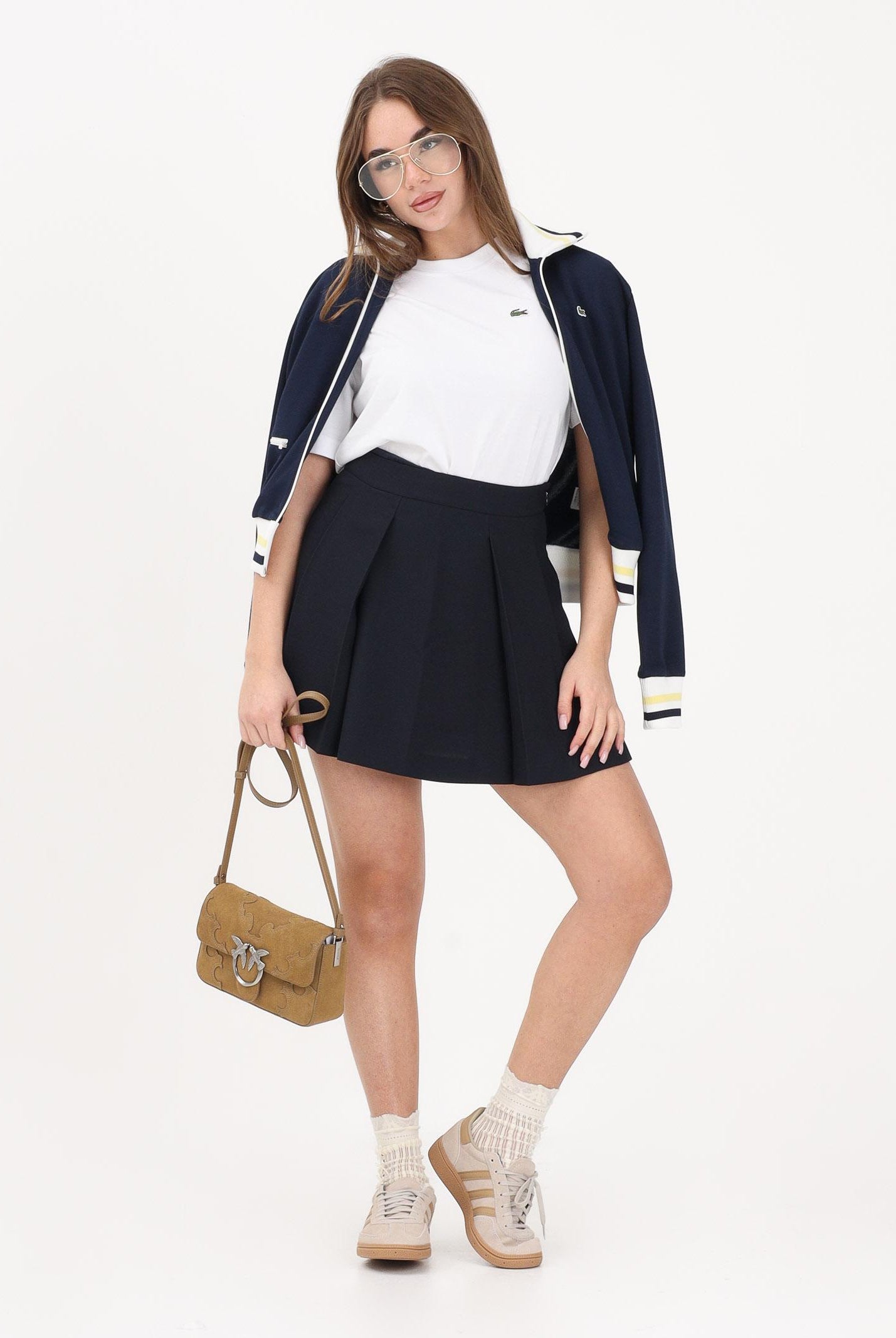 LACOSTE Gonna corta blu da donna JF0559 HDE LACOSTE