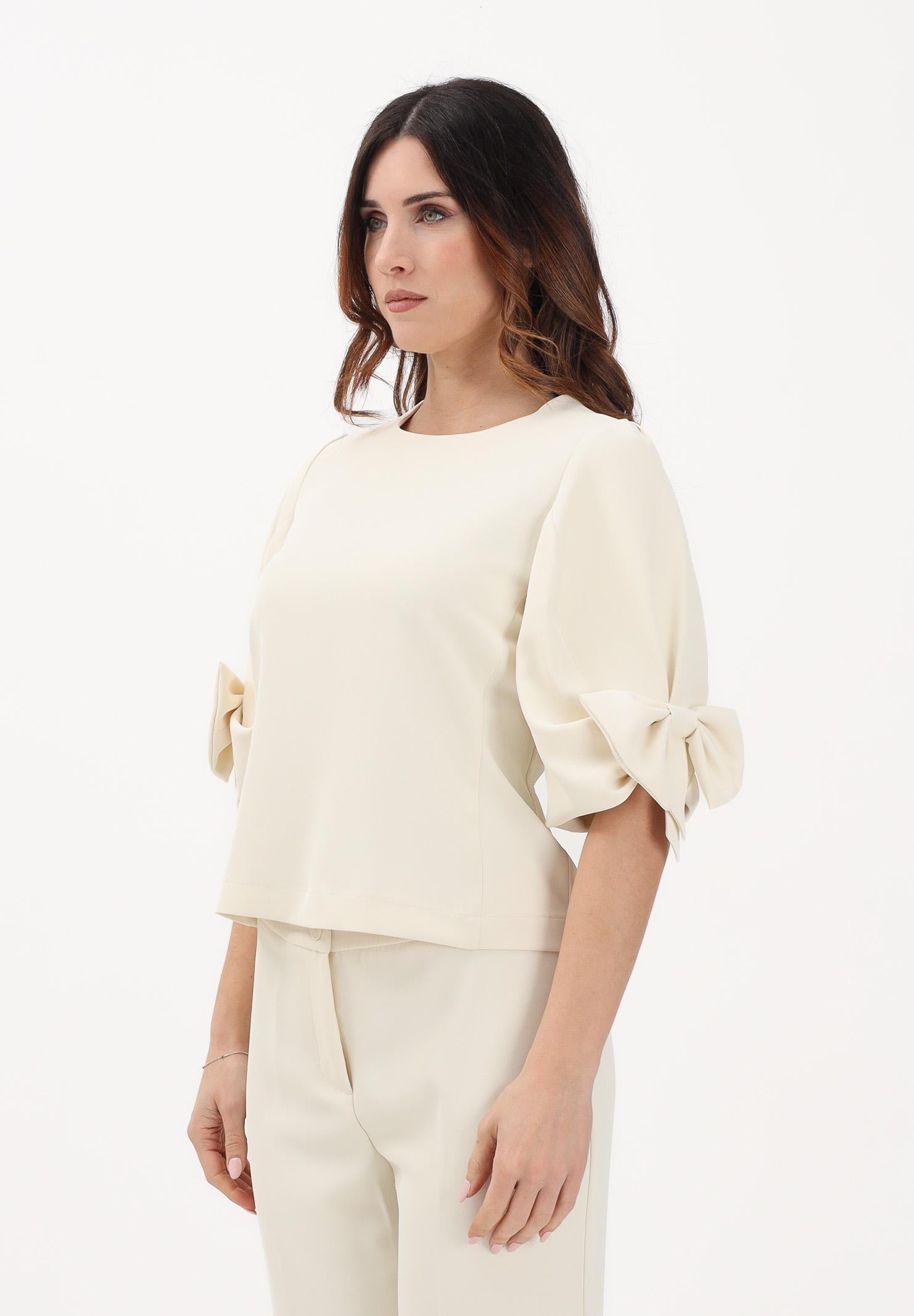 VICOLO Blusa burro da donna con fiocco applicato TAB0245 ABU04 VICOLO