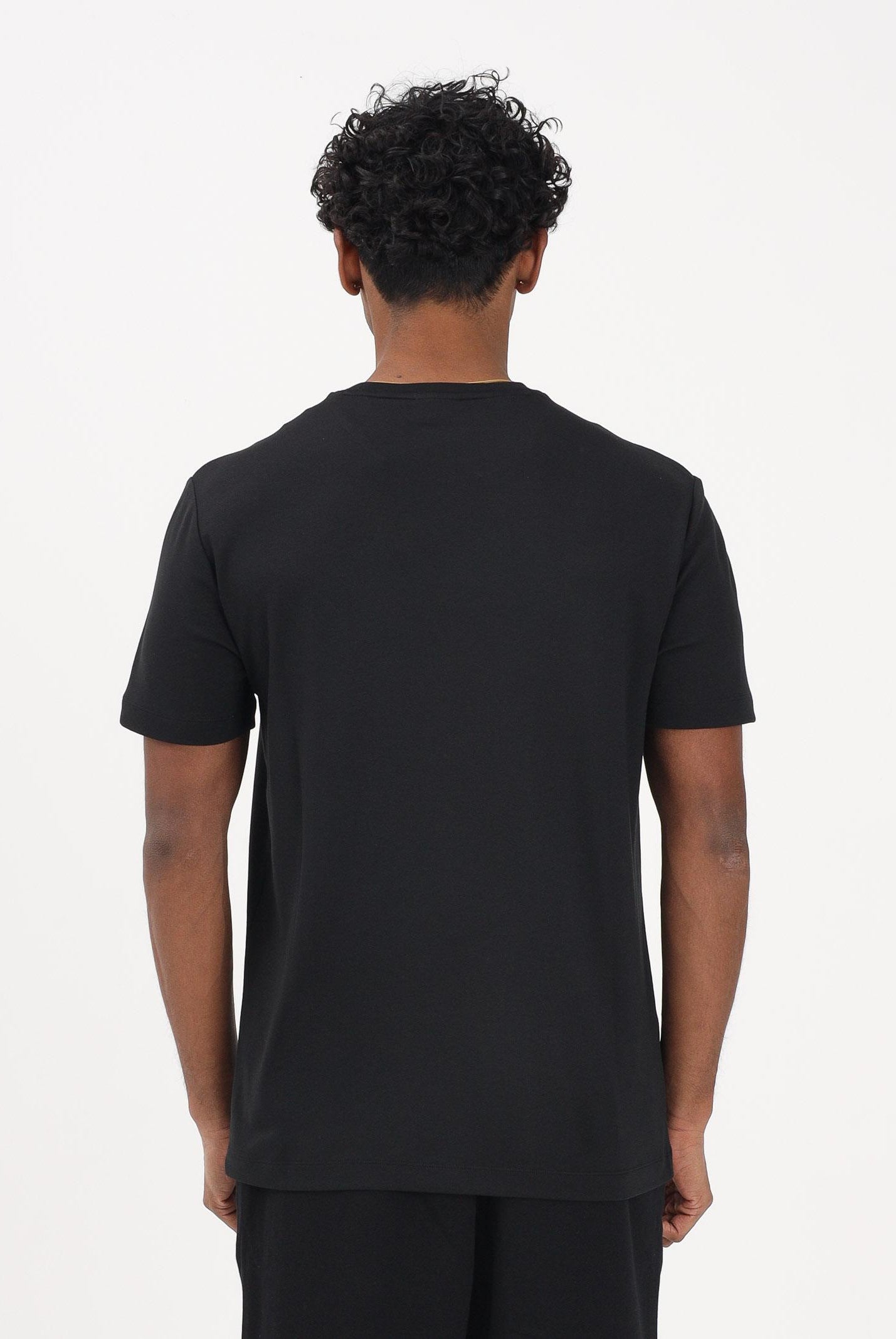 EA7 T-shirt a manica corta nera da uomo con applicazione logo 7M001331AF13739 UC001 EA7