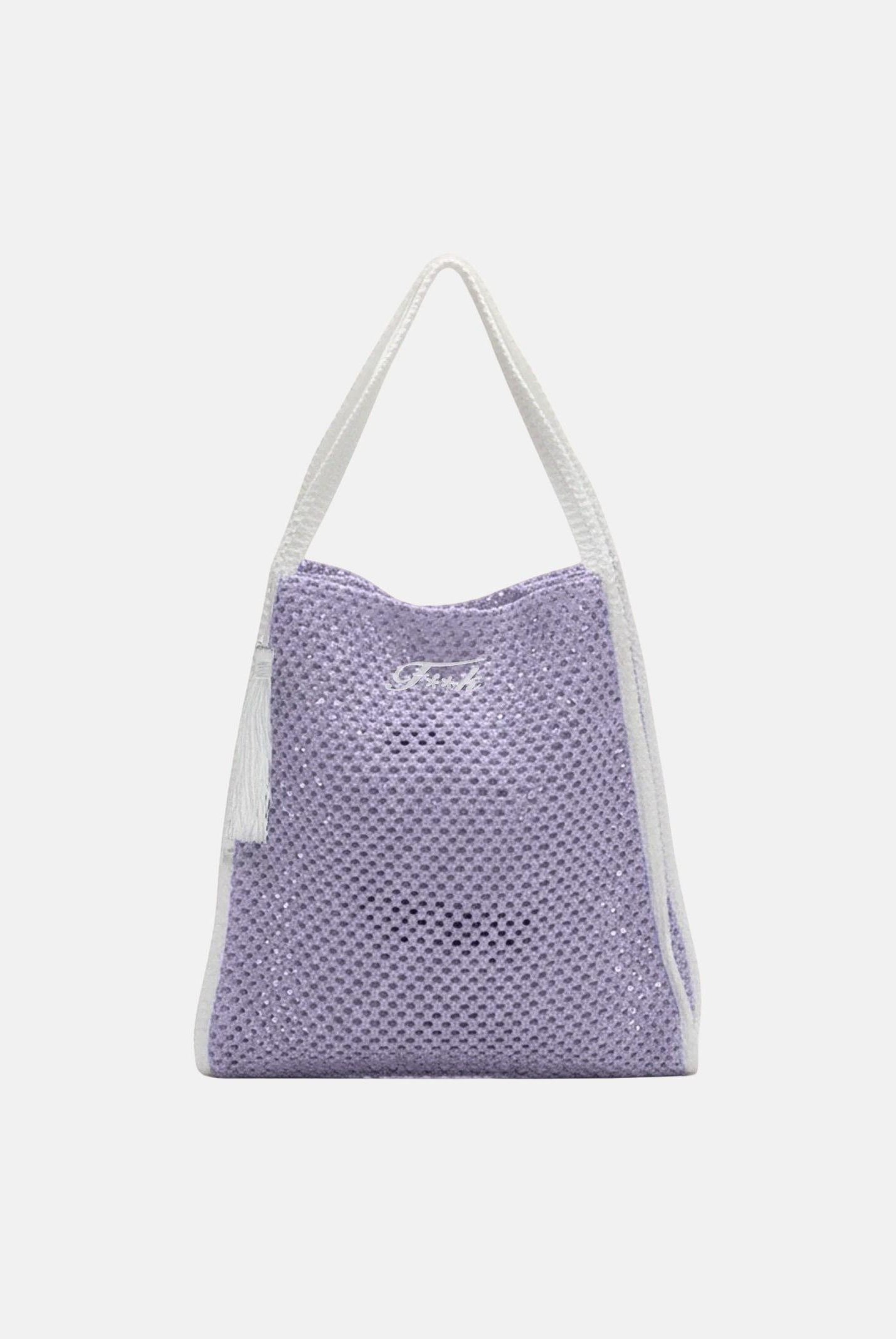 F**K Borsa mare lilla da donna in tessuto lavorato effetto rete FA26-SW0004LC . F**K