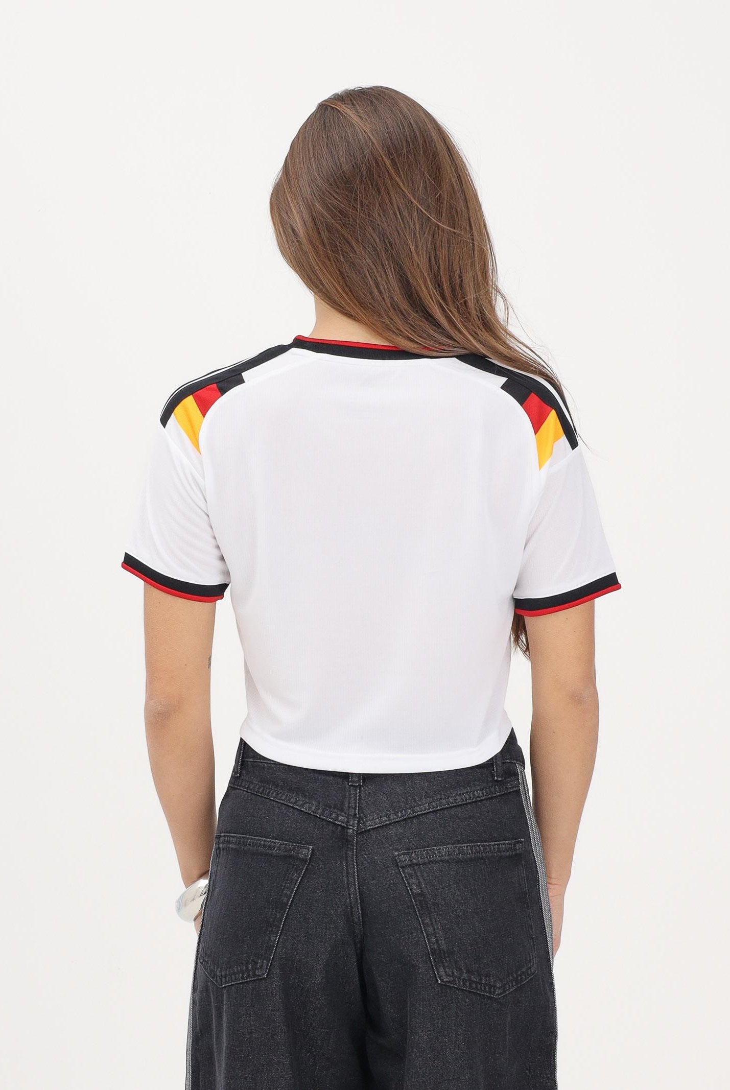 ADIDAS PERFORMANCE T-shirt a manica corta Home Cropped Germania 26 bianca da donna KE5854 . ADIDAS ORIGINALS