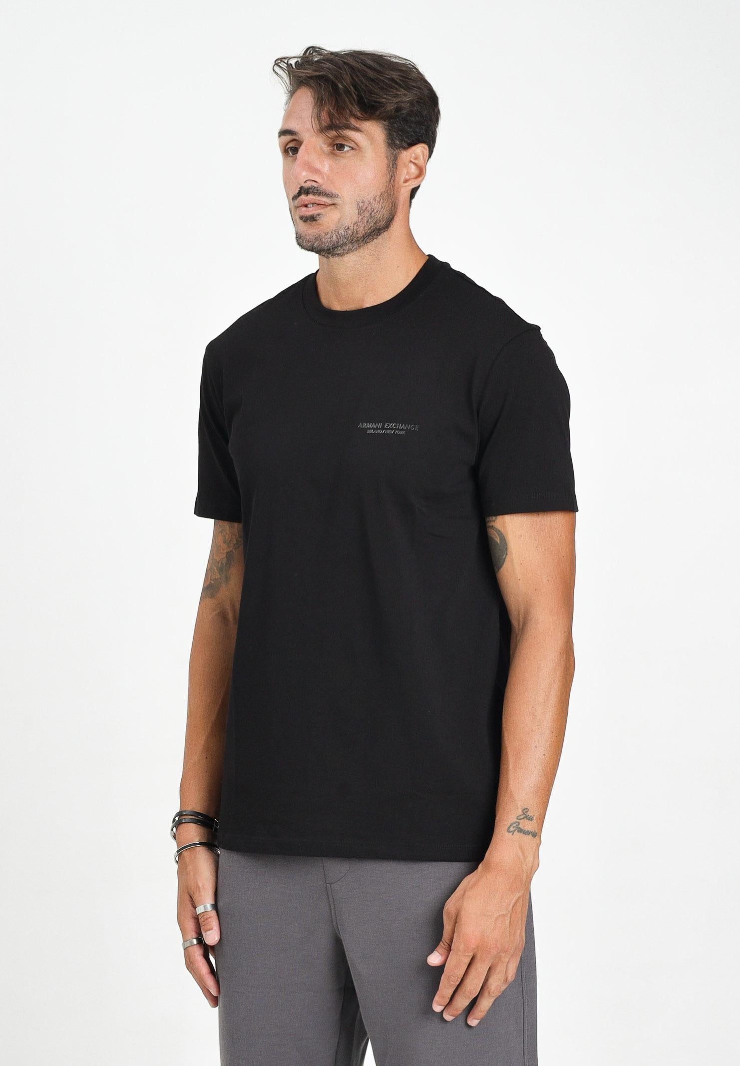 ARMANI EXCHANGE T-shirt a manica corta nera da uomo con logo XM001281AF10361 UC001 ARMANI EXCHANGE