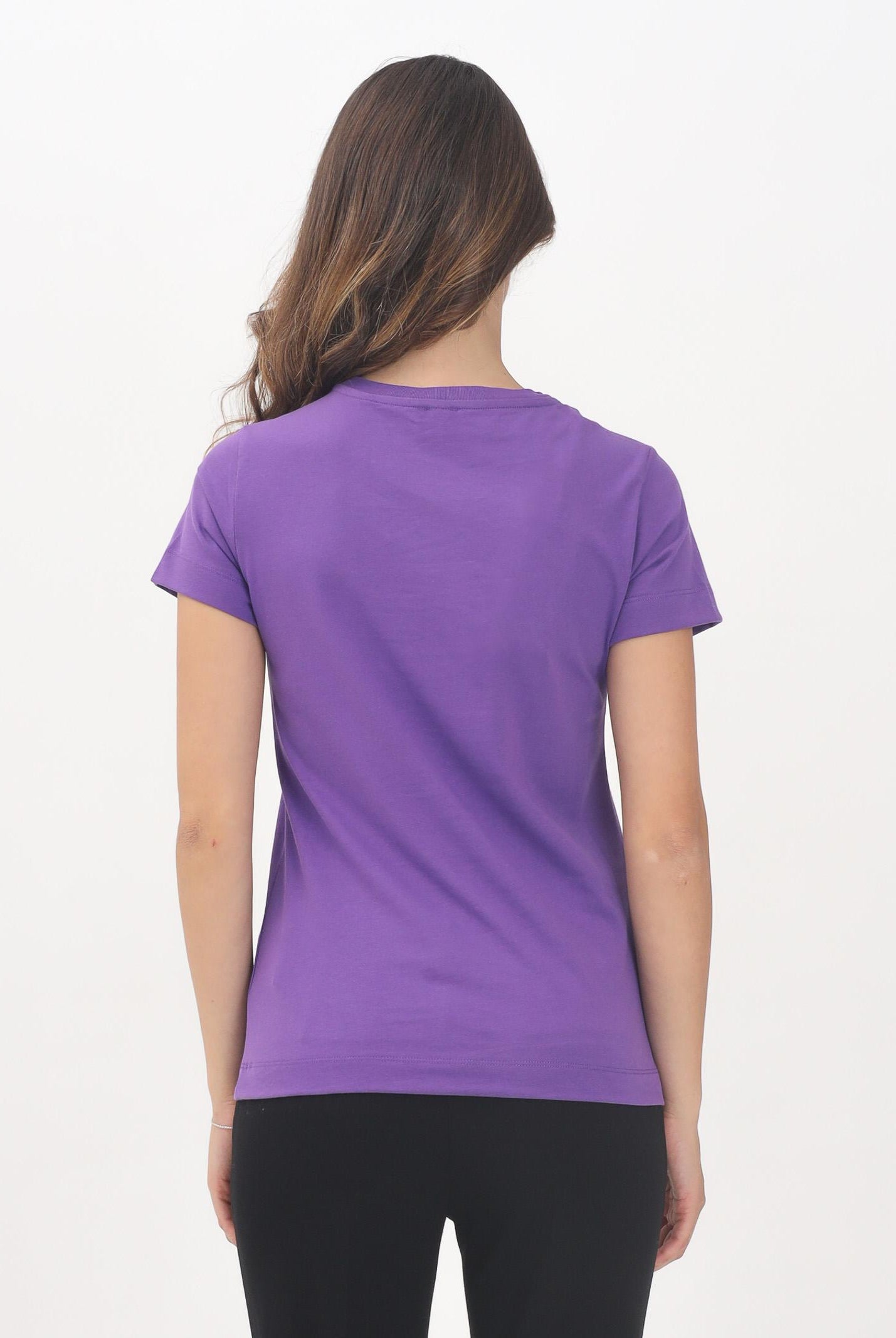 PINKO T-shirt a manica corta viola da donna con logo 100355A2RD W79 PINKO