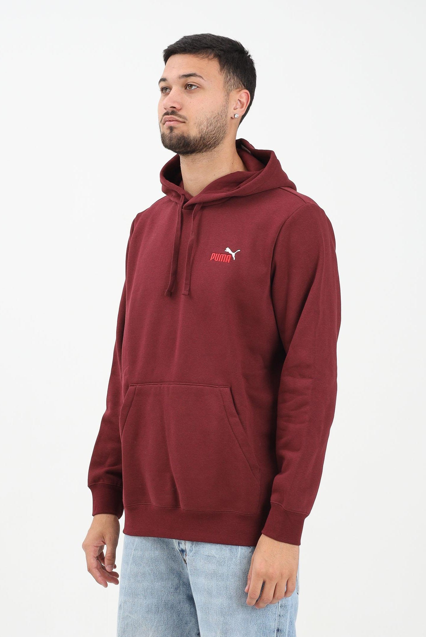 PUMA Felpa con cappuccio Essentials bordeaux da uomo 684718 96 PUMA