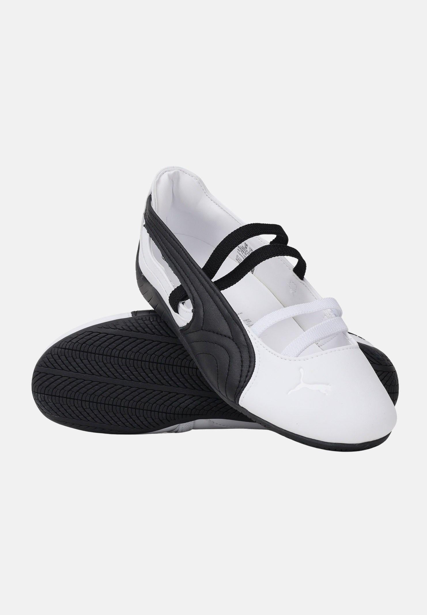 PUMA Ballerine Speedcat Ballet bianche e nere da donna 406144 03 PUMA