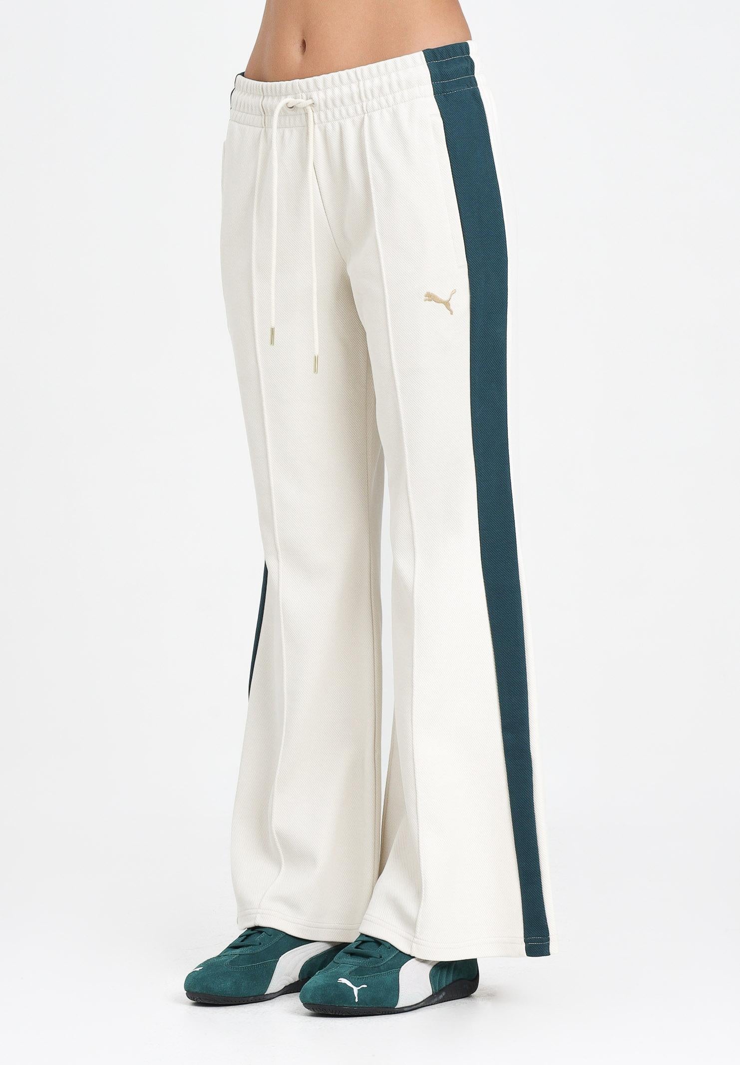 PUMA Pantalone sportivo T7 panna da donna 632138 87 PUMA