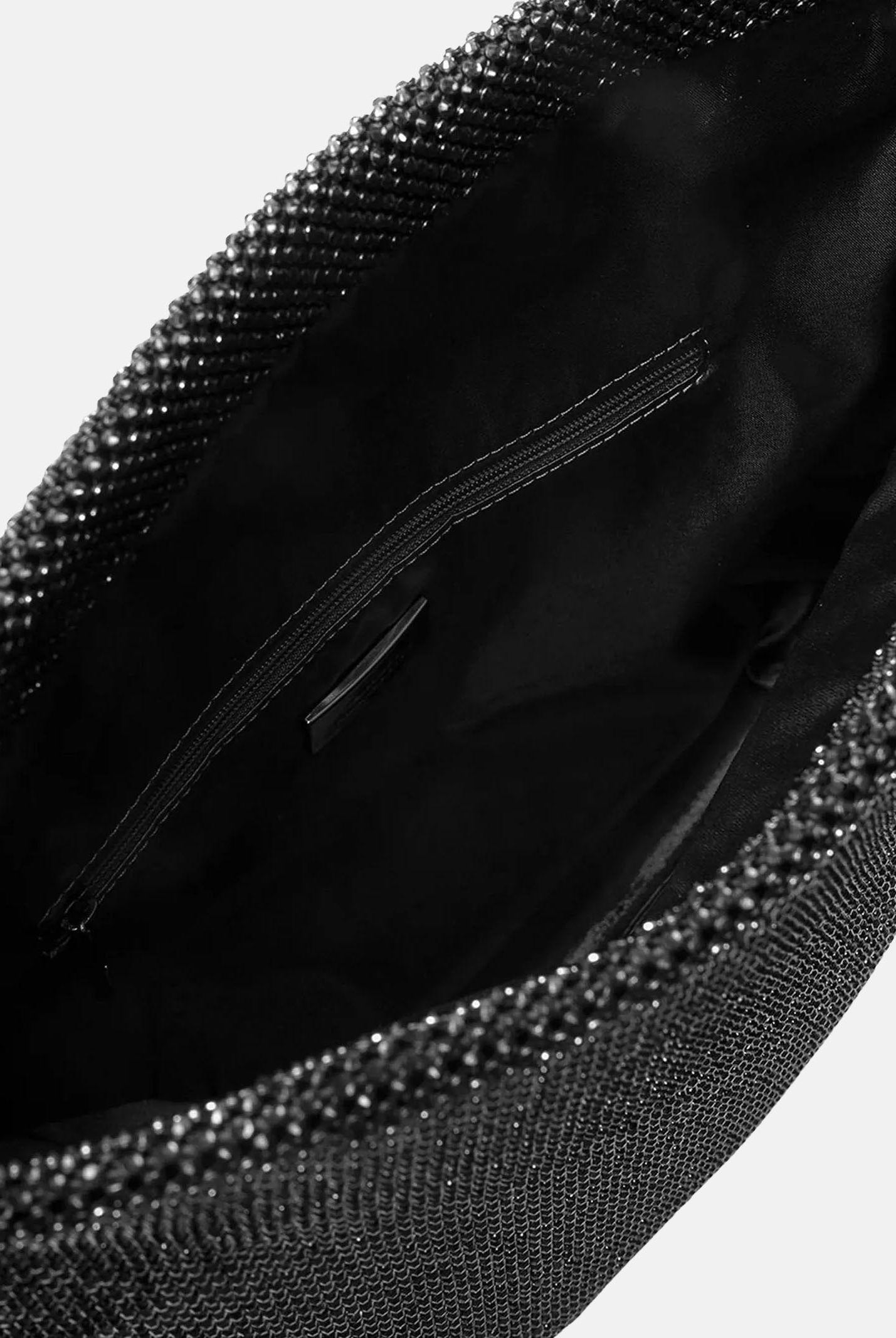 TWENTY FOURHAITCH Pochette nera da donna con micro strass LB1006962P NE TWENTY FOURHAITCH