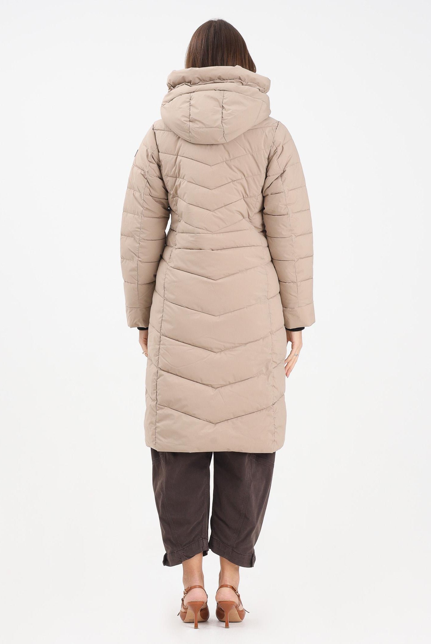 ONLY Piumino lungo beige da donna 15353149 SilverMink ONLY