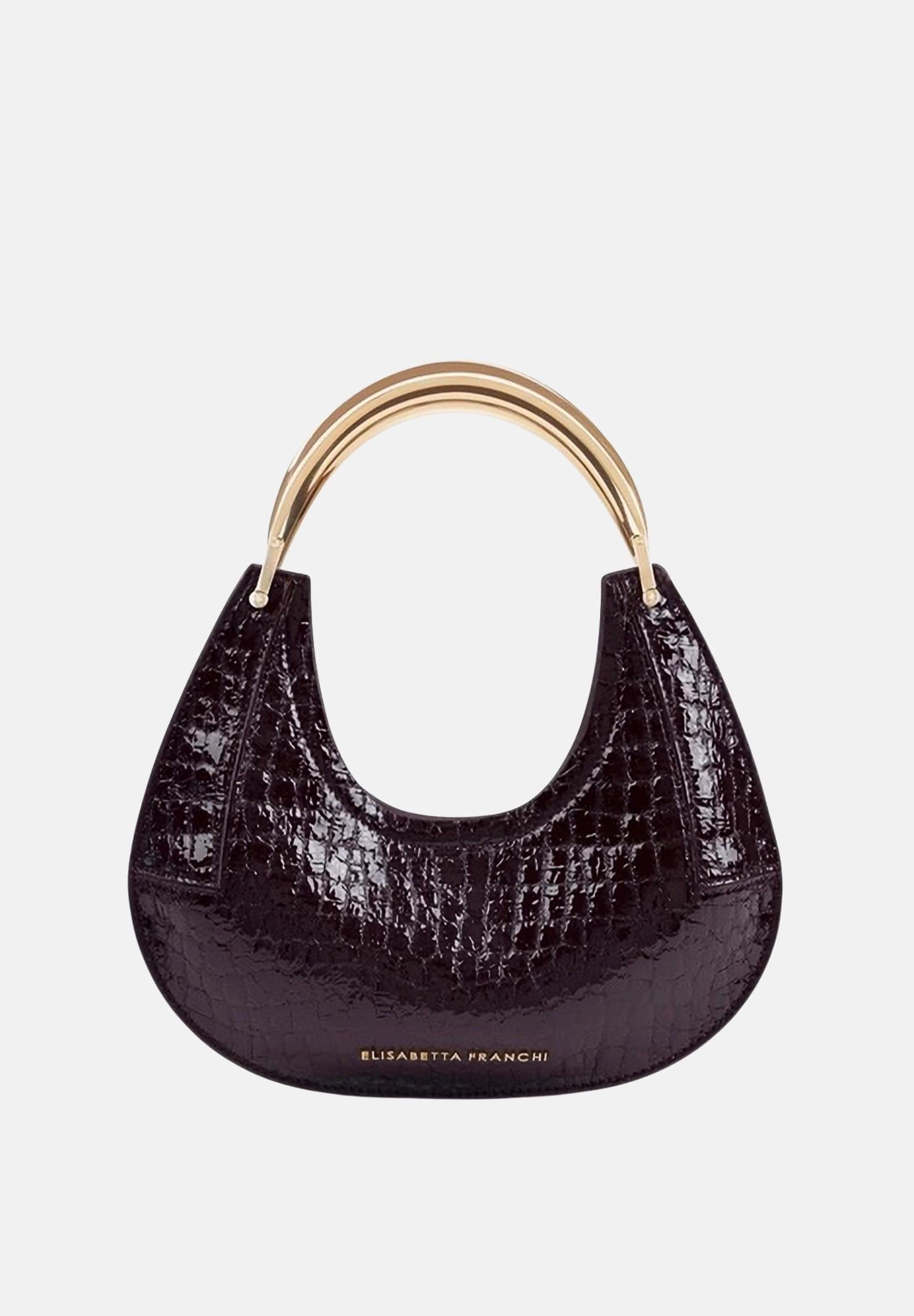 ELISABETTA FRANCHI Borsa a mano bordeaux da donna con stampa cocco BS29A56E2 EA4 ELISABETTA FRANCHI