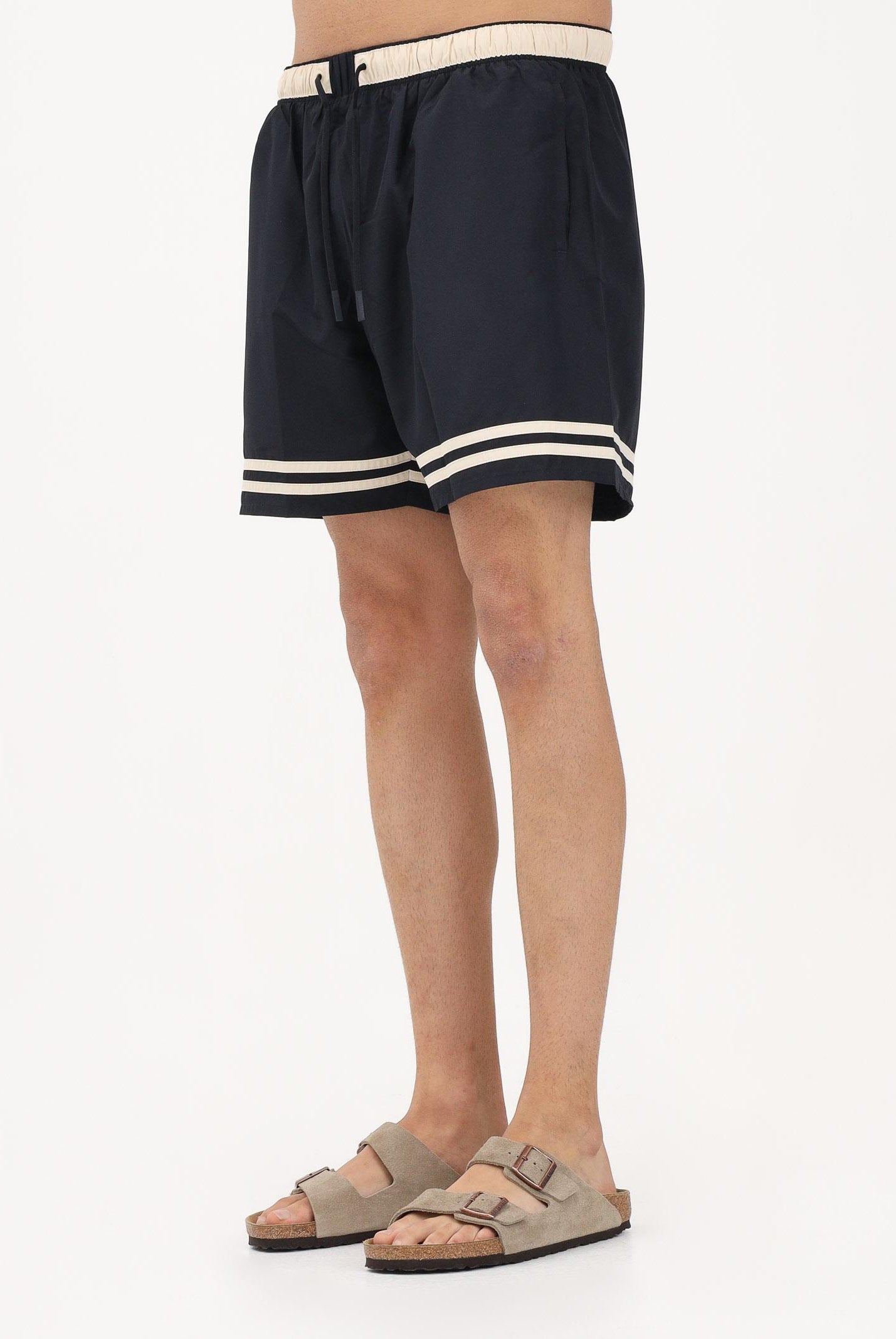 LACOSTE Shorts mare blu da uomo con righe a contrasto MH2760 4I2 LACOSTE