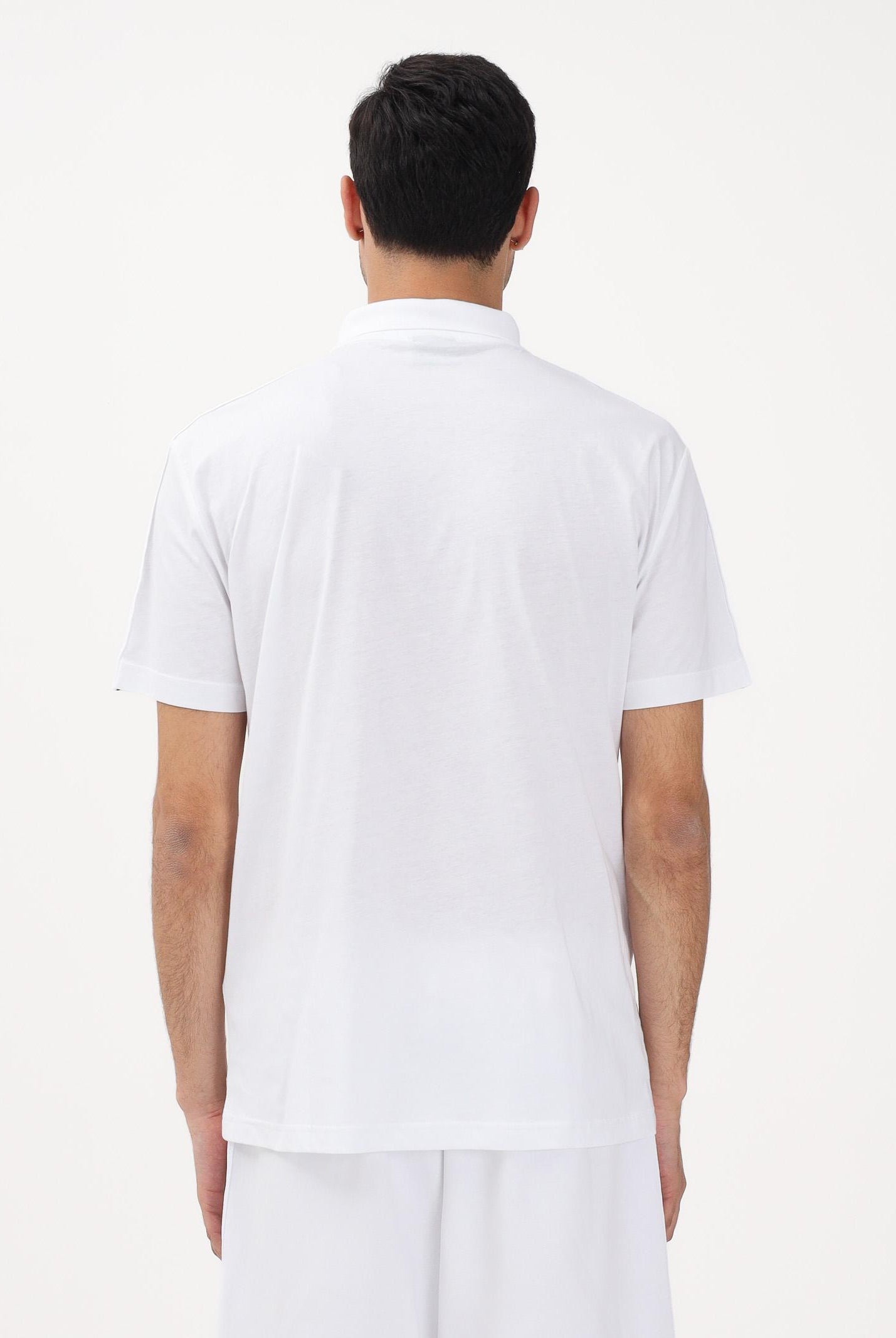 EA7 Polo a manica corta bianca da uomo con logo 7M001477AF10375 U0002 EA7