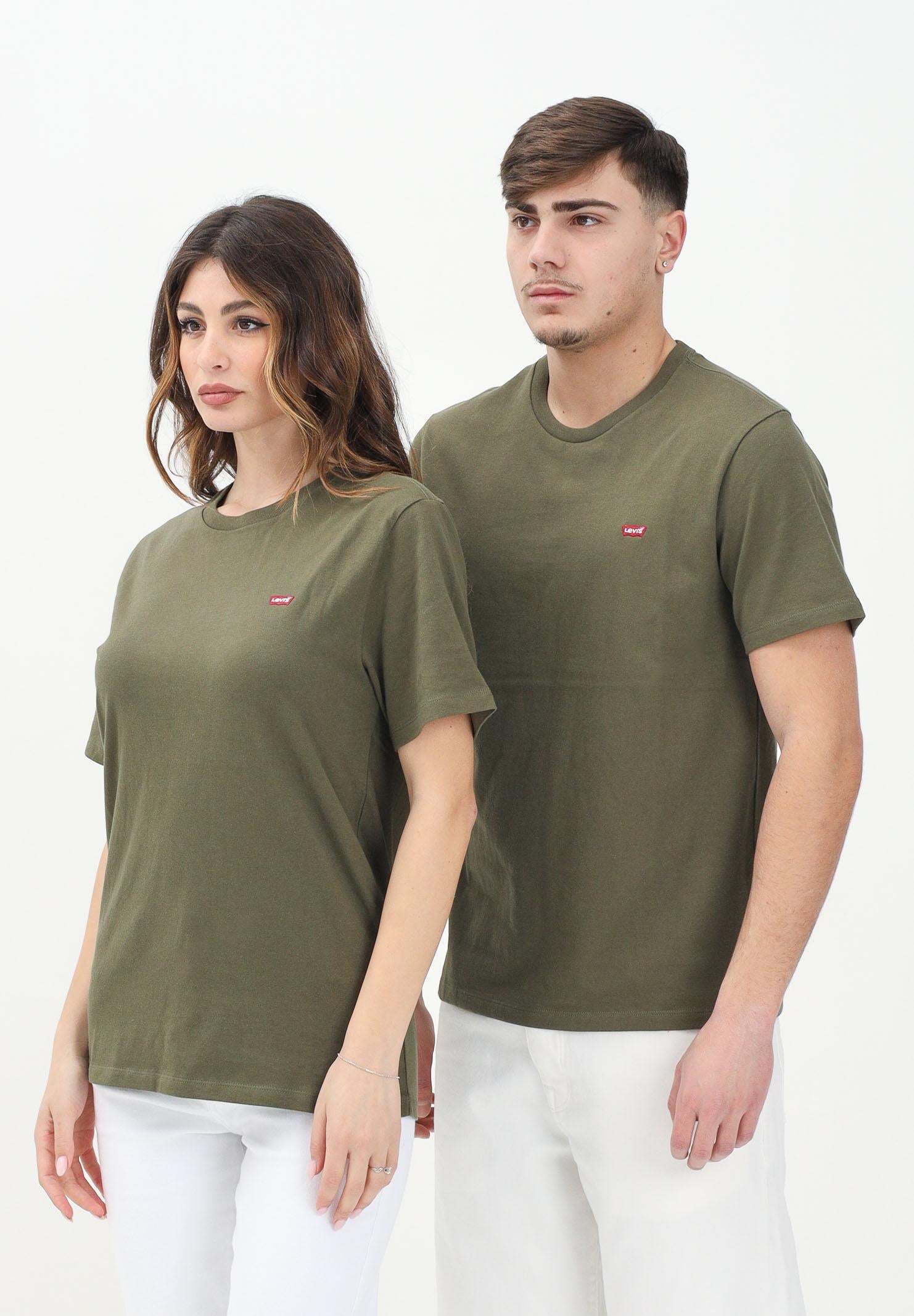 LEVI'S® T-shirt a manica corta Housemark verde mimetico per uomo e donna 56605-0021 0021 LEVI'S®