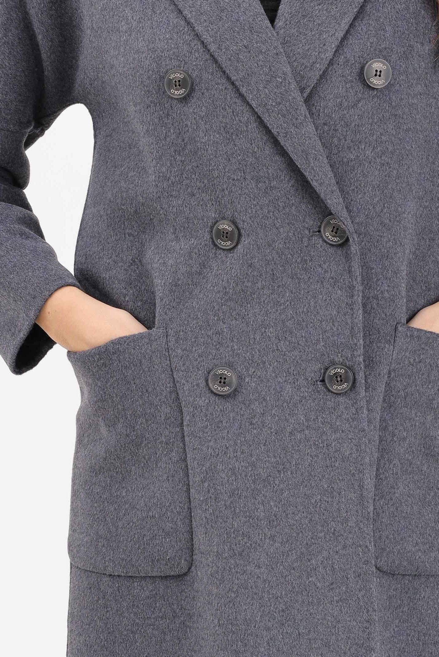 VICOLO Cappotto lungo grigio da donna TF0001 A195 VICOLO