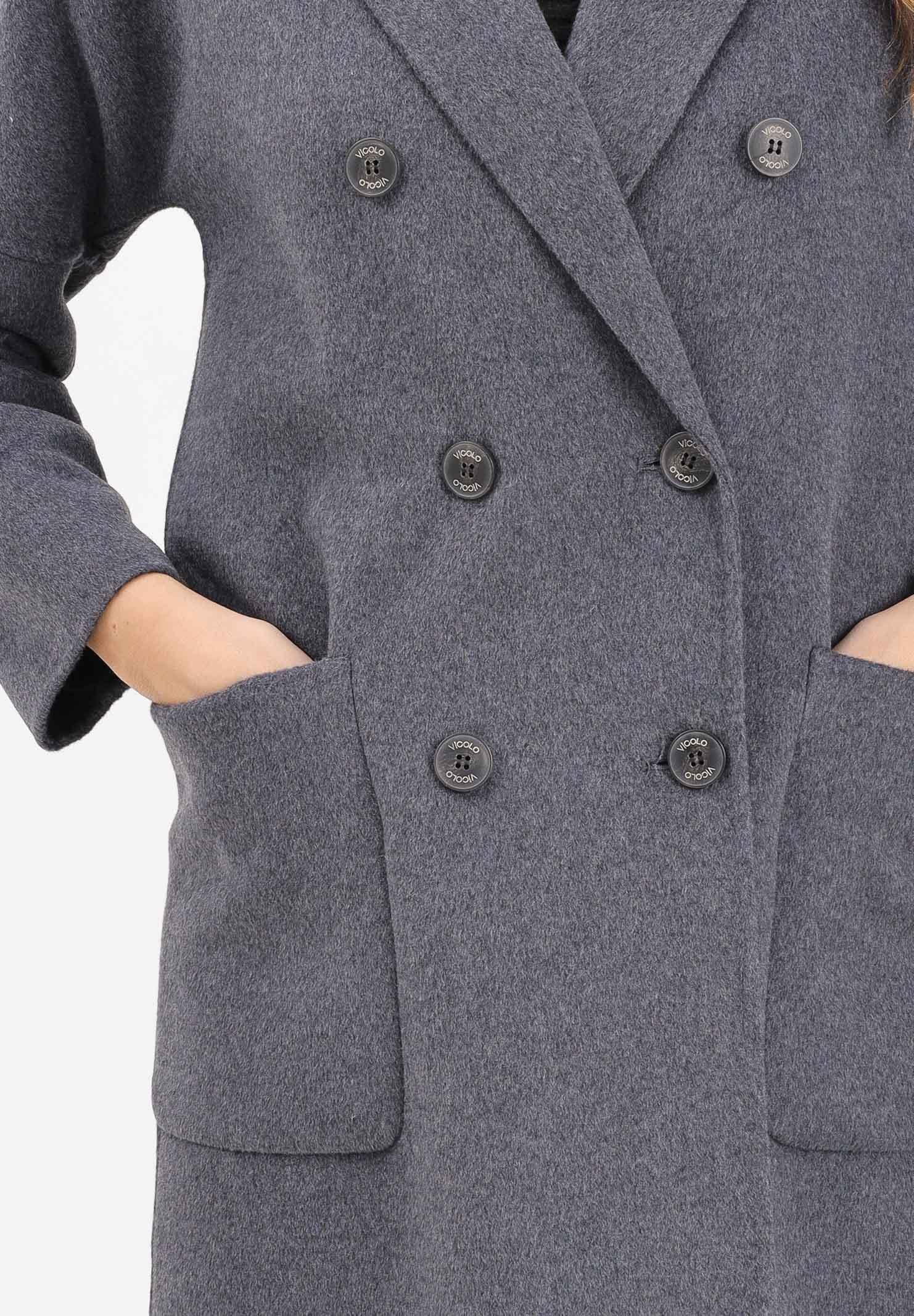 VICOLO Cappotto lungo grigio da donna TF0001 A195 VICOLO