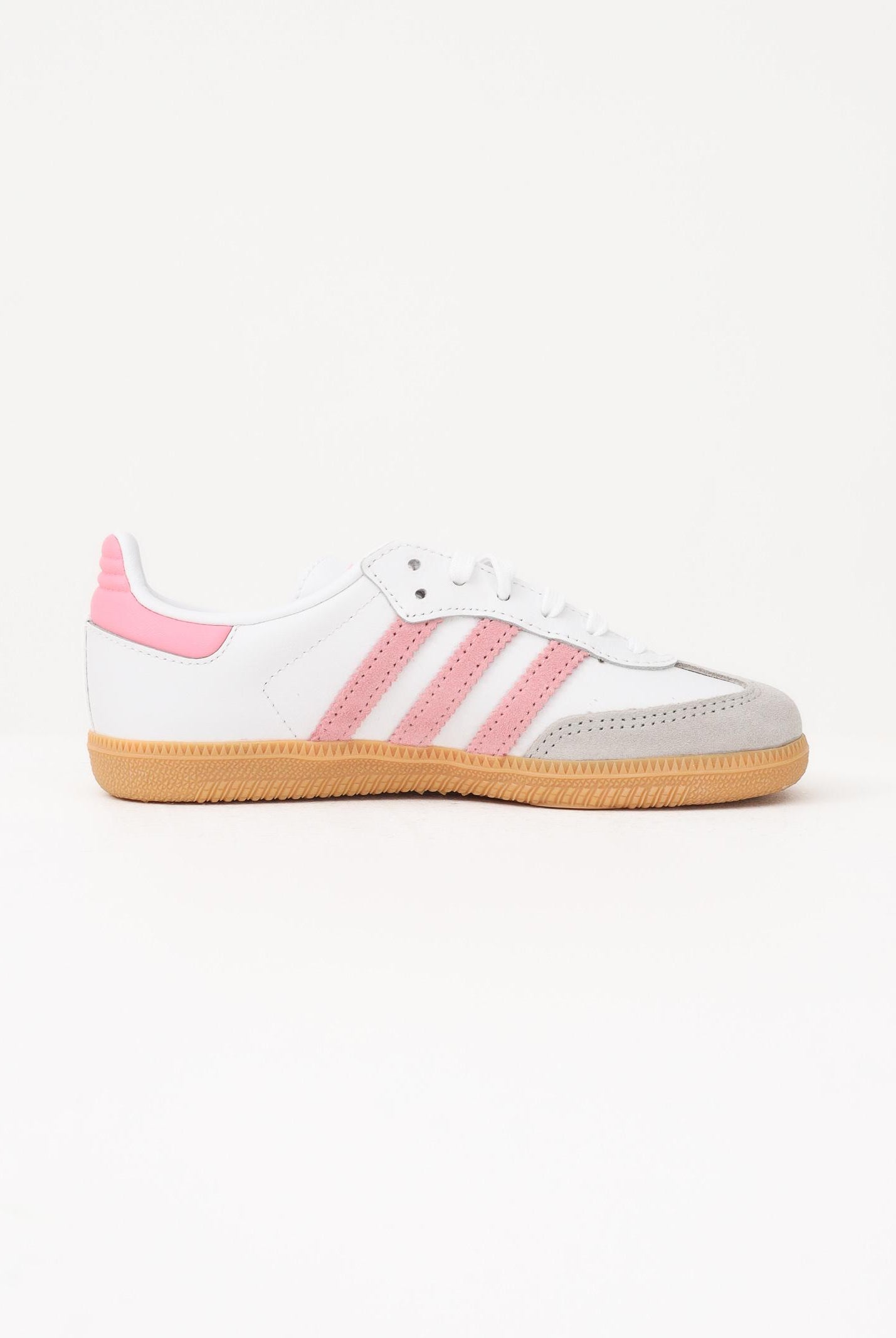 ADIDAS ORIGINALS Sneakers SAMBA OG bianche e rosa da bambina JQ2024 . ADIDAS ORIGINALS