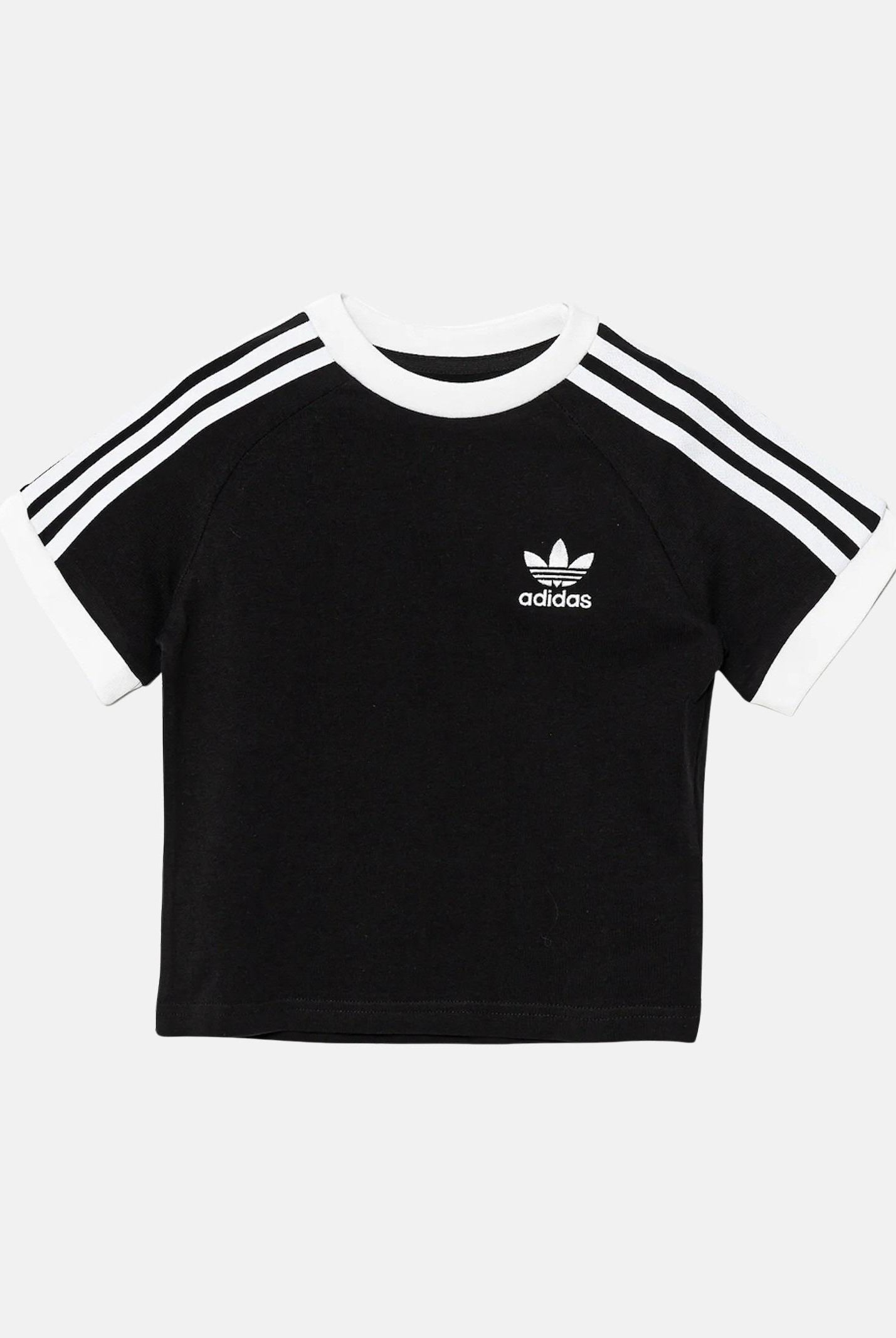 ADIDAS ORIGINALS T-shirt a manica corta Adicolor Trefoil nera per bambino e bambina IY2389 ADIDAS ORIGINALS