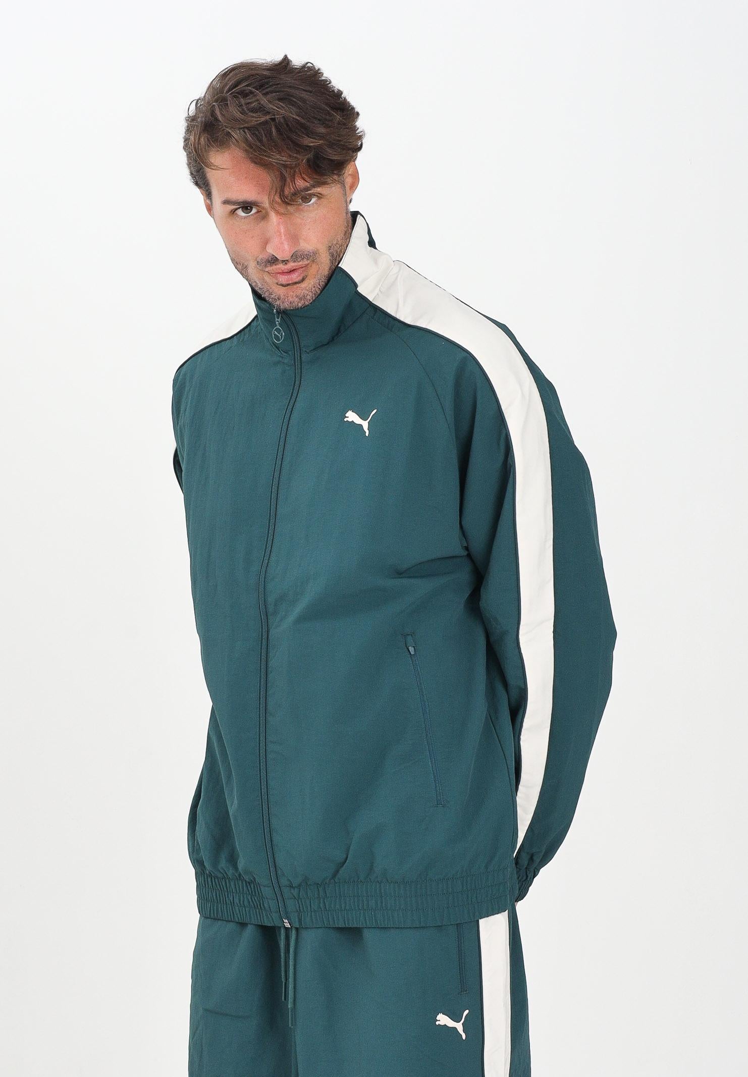 PUMA Giacca a vento T7 verde da uomo 629593 75 PUMA