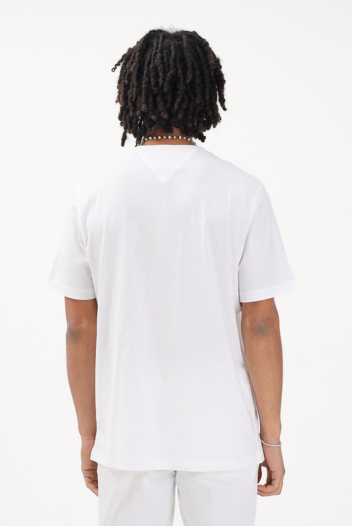 TOMMY HILFIGER T-shirt a manica corta bianca da uomo con stampa MW0MW42365 YBR TOMMY HILFIGER