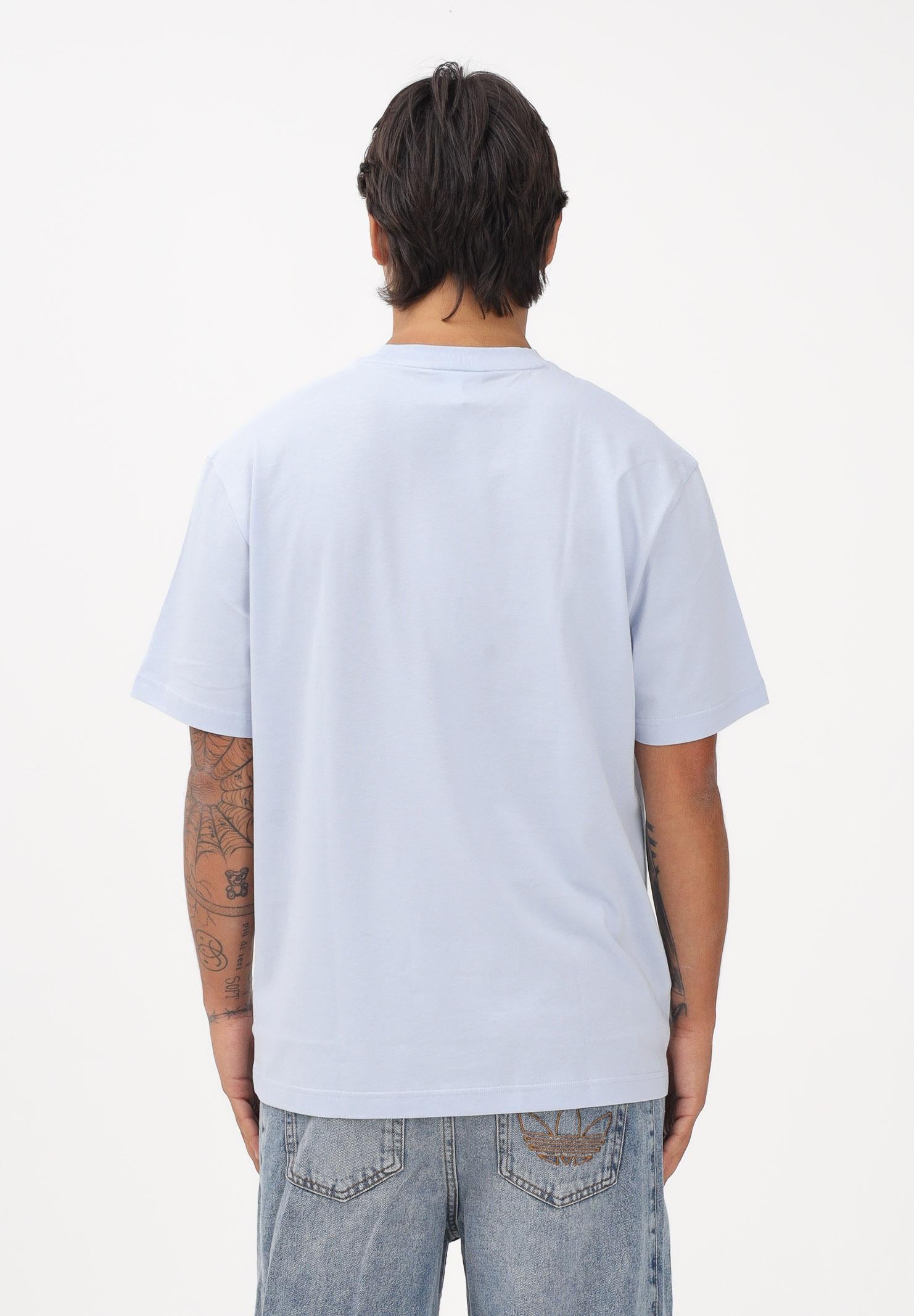 LACOSTE T-shirt a manica corta celeste per uomo e donna con patch coccodrillo TH7318 J2G LACOSTE