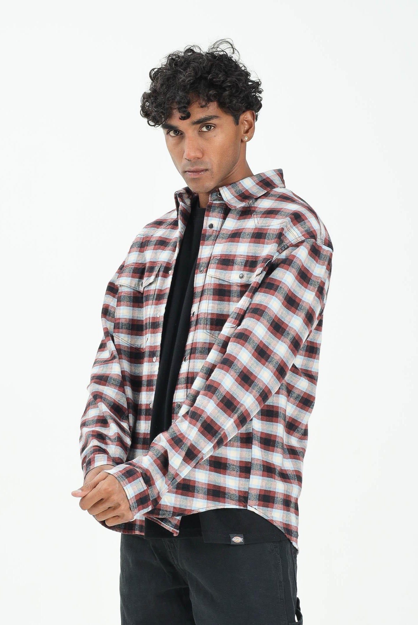 DICKIES Camicia a manica lunga JOHNSONVILLE nera da uomo DK0A87PWBLK1 DIckies