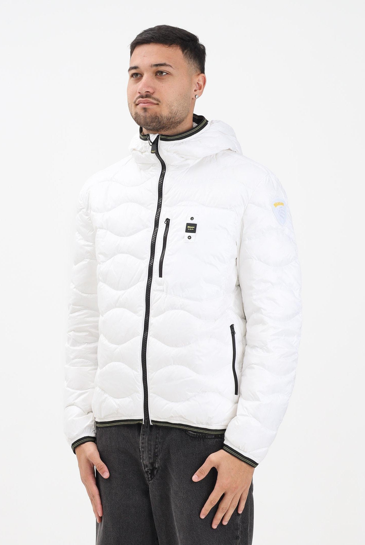 BLAUER Piumino WAVE bianco da uomo 25WBLUC03074-006355 100 BLAUER