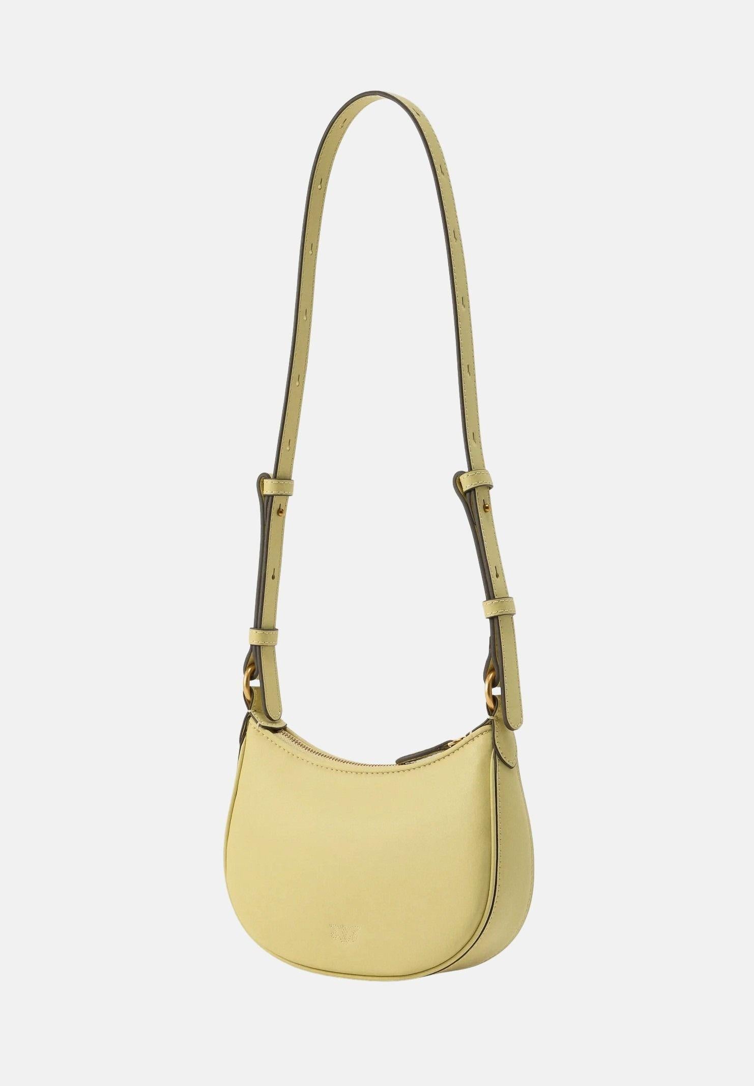 PINKO Borsa a spalla Half Moon giallo vaniglia da donna 103538A0F1 C39Q PINKO