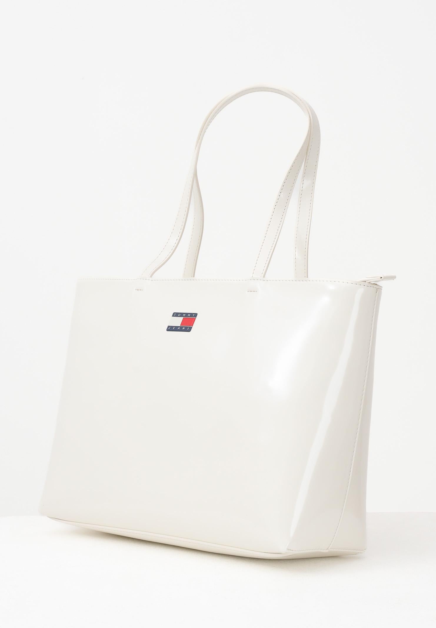 TOMMY JEANS Shopper panna da donna con logo AW0AW18069 YBI TOMMY JEANS